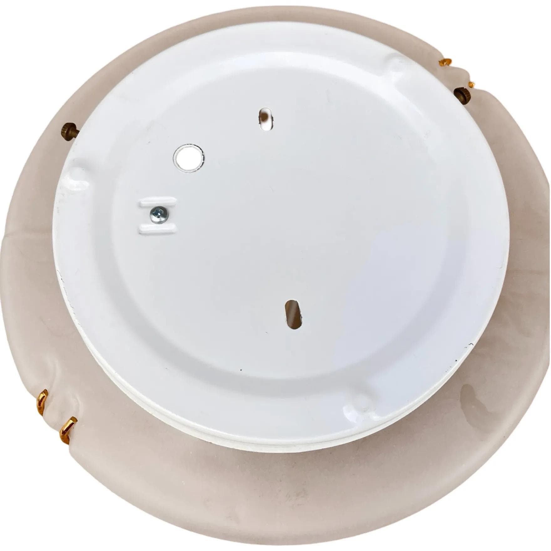 Ceiling Light Hollywood Regency, white glass, Italy, 1980s. - 129669