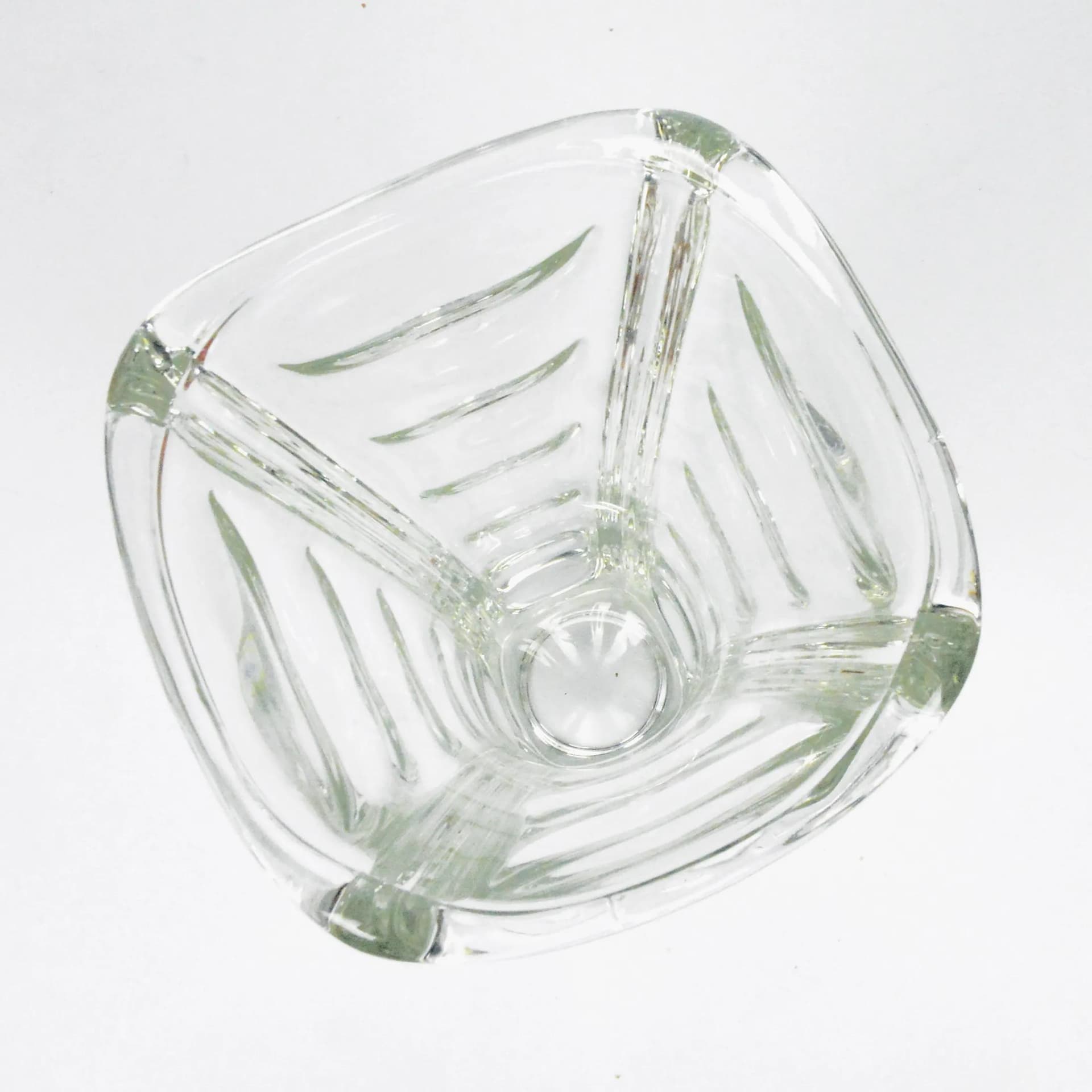 Wazon Drapérie, szkło transparentne, proj. V. Hanuš, Heřmanova Huť, Czechosłowacja, lata 60. - 129663