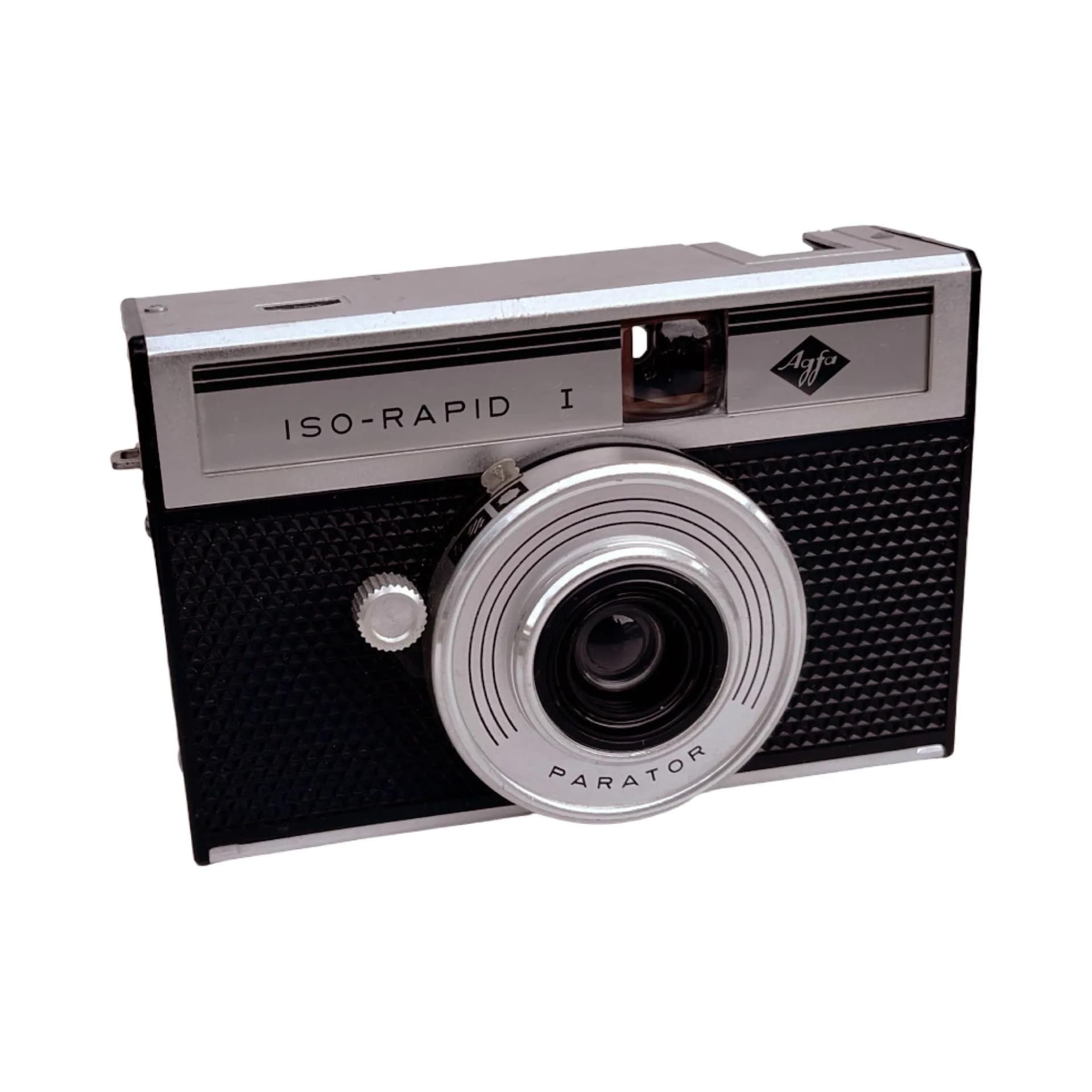 Aparat fotograficzny ISO-RAPID I, srebrny, metal, AGFA, Niemcy, lata 60. - 129641