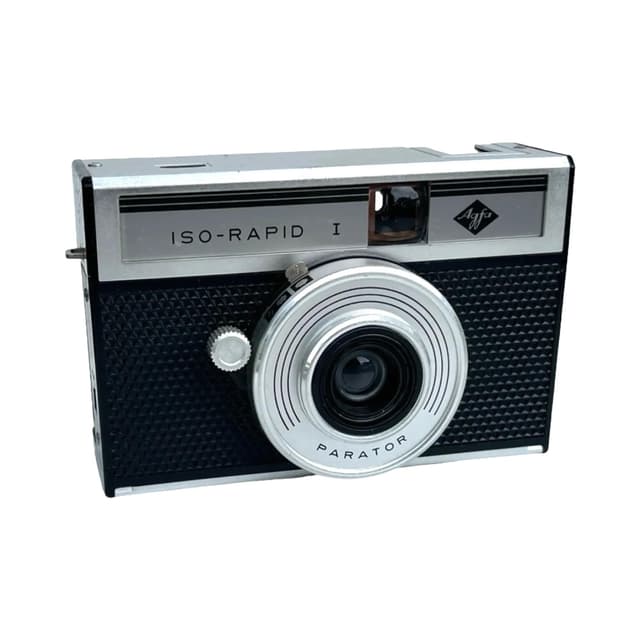 Aparat fotograficzny ISO-RAPID I, srebrny, metal, AGFA, Niemcy, lata 60. - WYMIARY