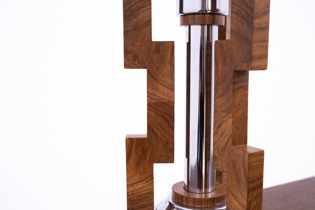 Beige Art Deco Table Lamp, Poland, 1950s - 78308