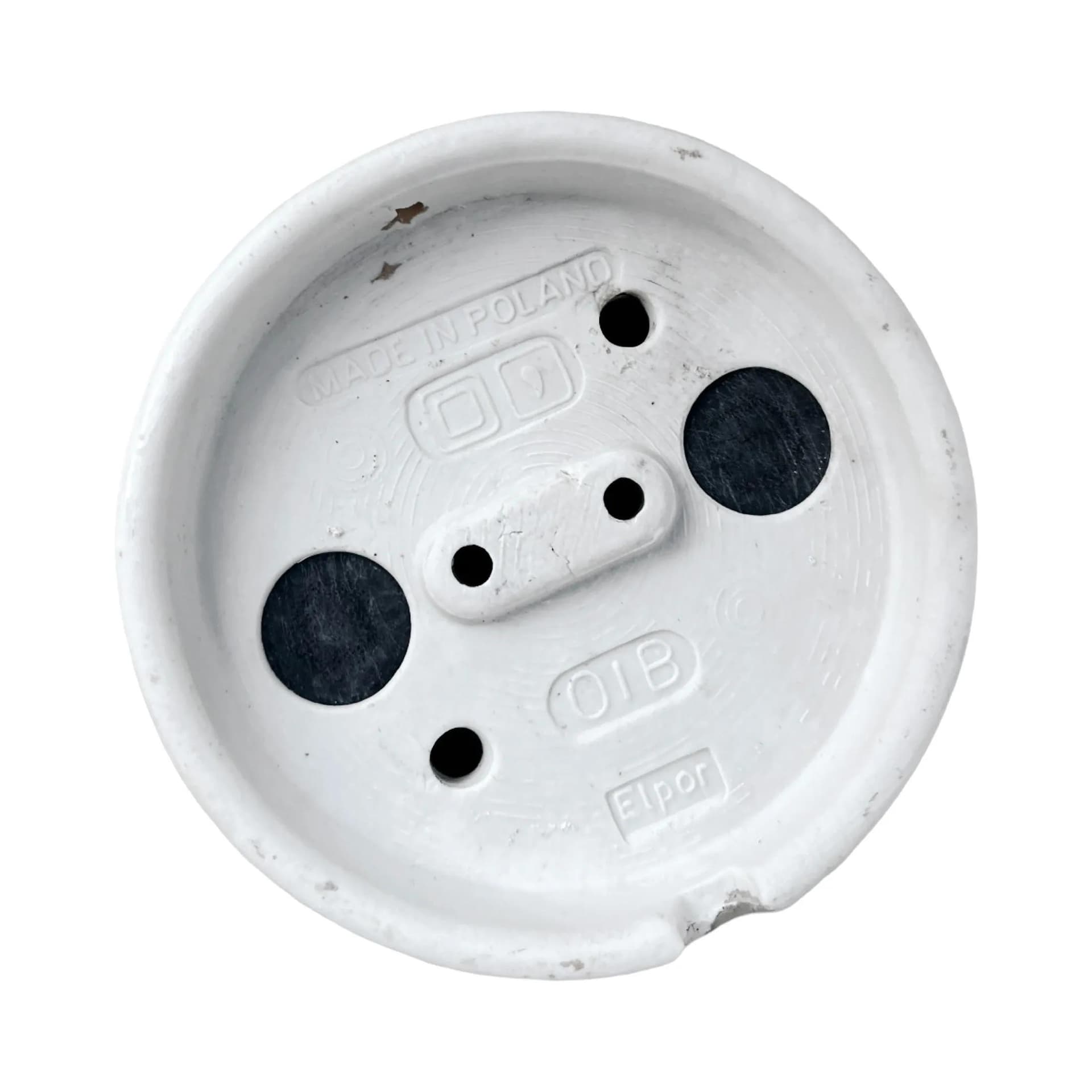 Kinkiet 01B Elpor, biały, szkło, porcelana, Polska, lata 70. - 129602