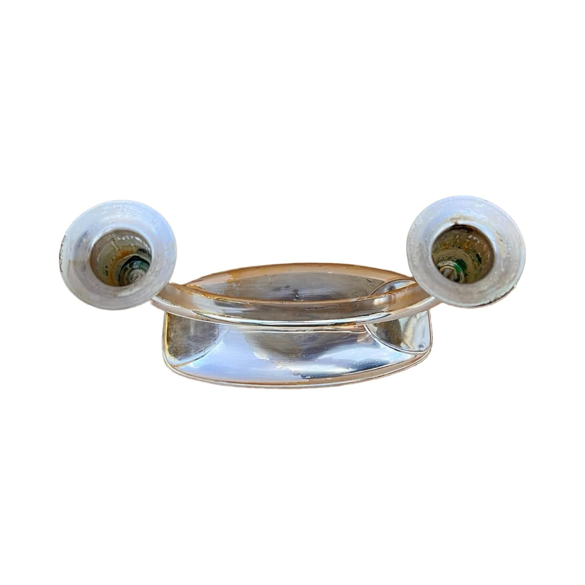 Świecznik dwuramienny, srebro, metal, Niemcy, lata 60. - 129586