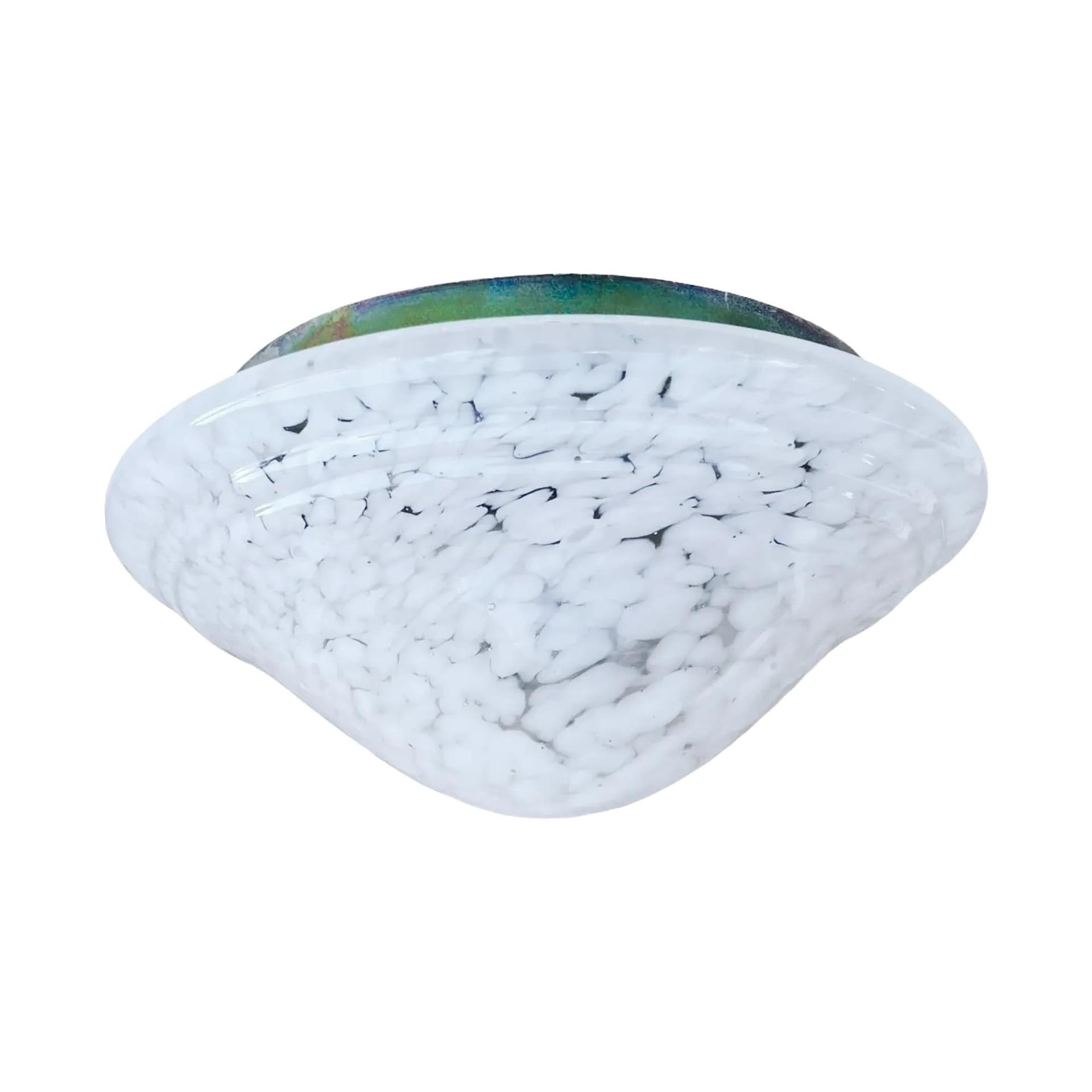 Plafon sufitowy, biały, szkło, Limburg, Niemcy, lata 70.