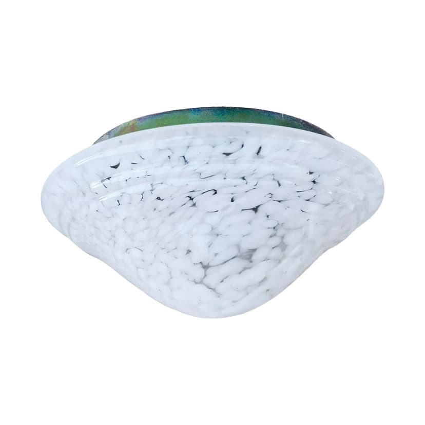 Plafon sufitowy, biały, szkło, Limburg, Niemcy, lata 70.