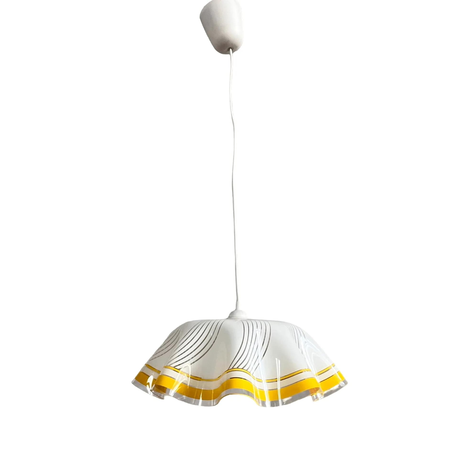 Ceiling Lamp, white plexiglass, Poland, 1990s - 129491