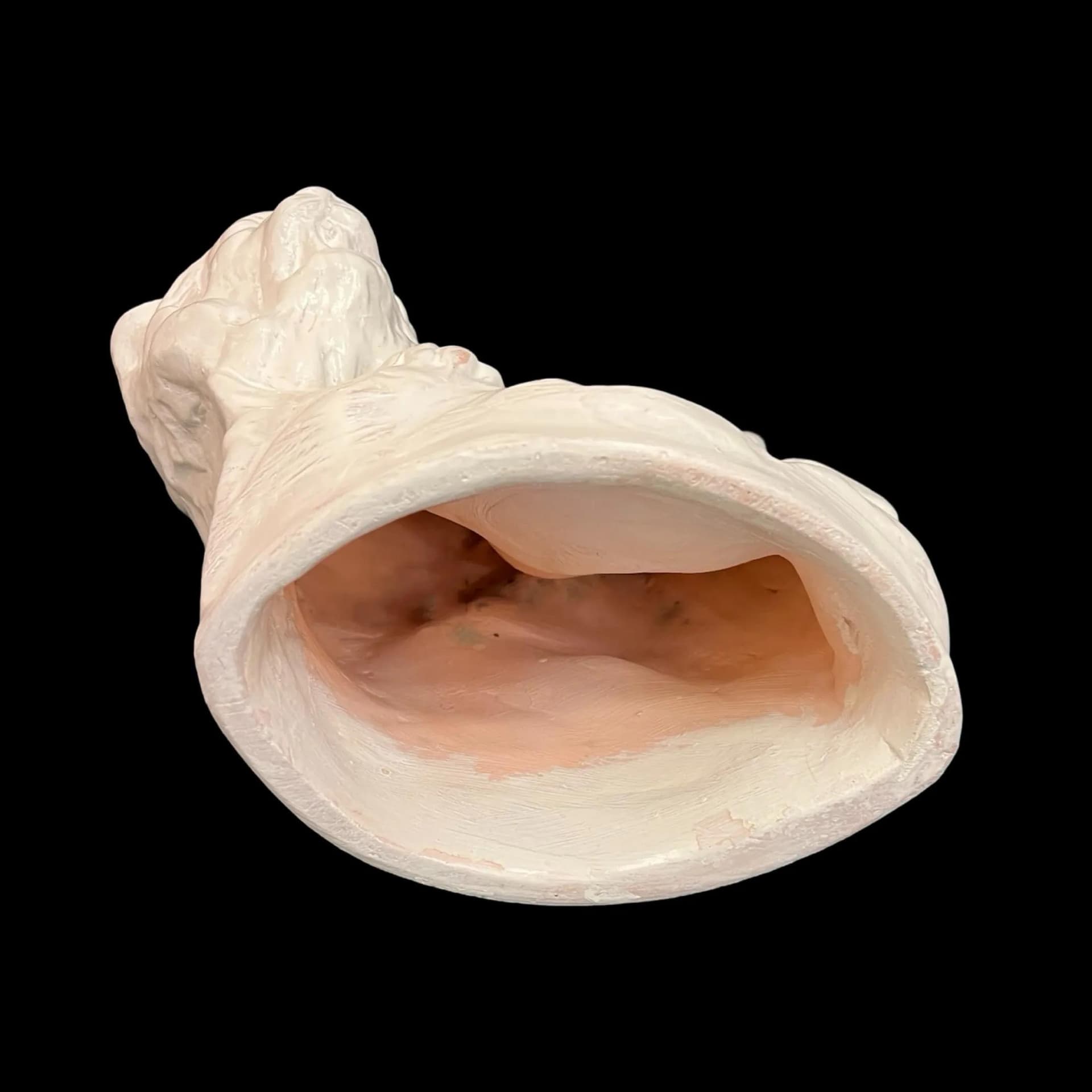 Figura lwa art déco, biały, ceramika, Czechy, początek XX w. - 129437