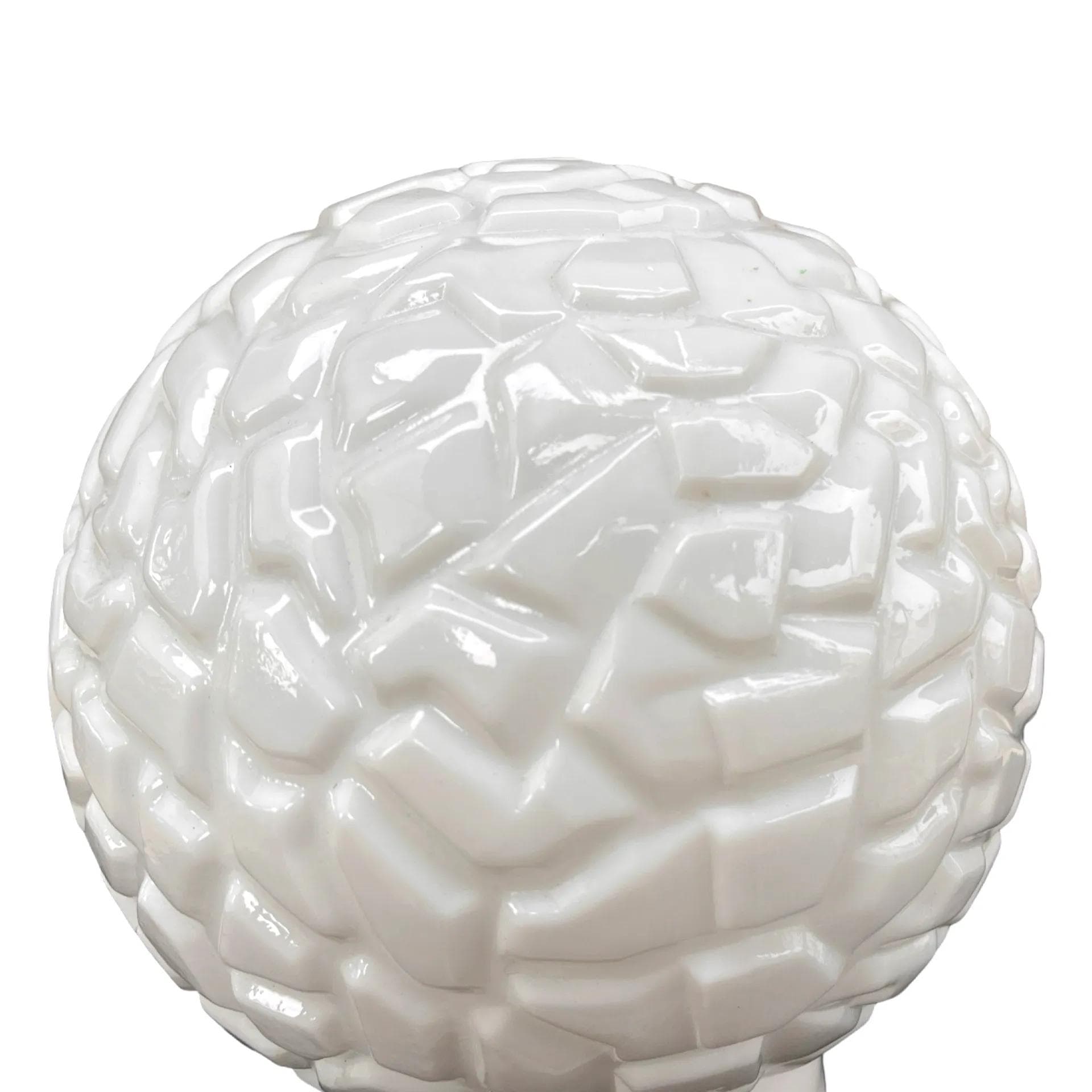 Kinkiet sferyczny globus, biały, szkło bakelit, Elektrosvit Nové Zámky, Czechosłowacja, lata 60. - 129406