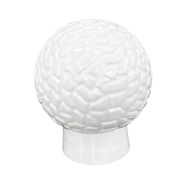 Kinkiet sferyczny globus, biały, szkło bakelit, Elektrosvit Nové Zámky, Czechosłowacja, lata 60. - WYMIARY