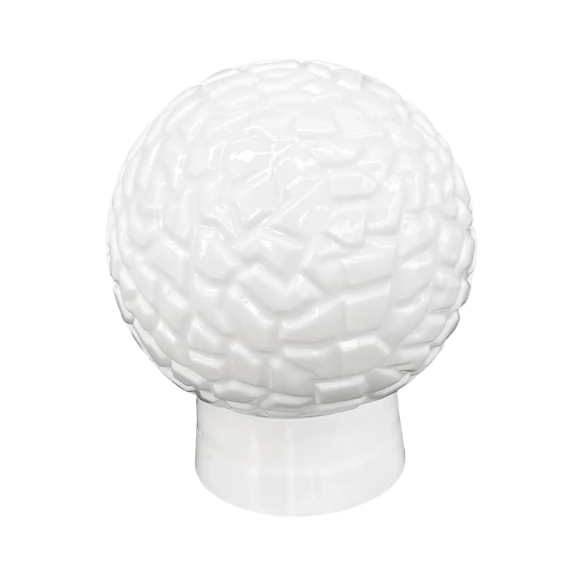 Kinkiet sferyczny globus, biały, szkło bakelit, Elektrosvit Nové Zámky, Czechosłowacja, lata 60.