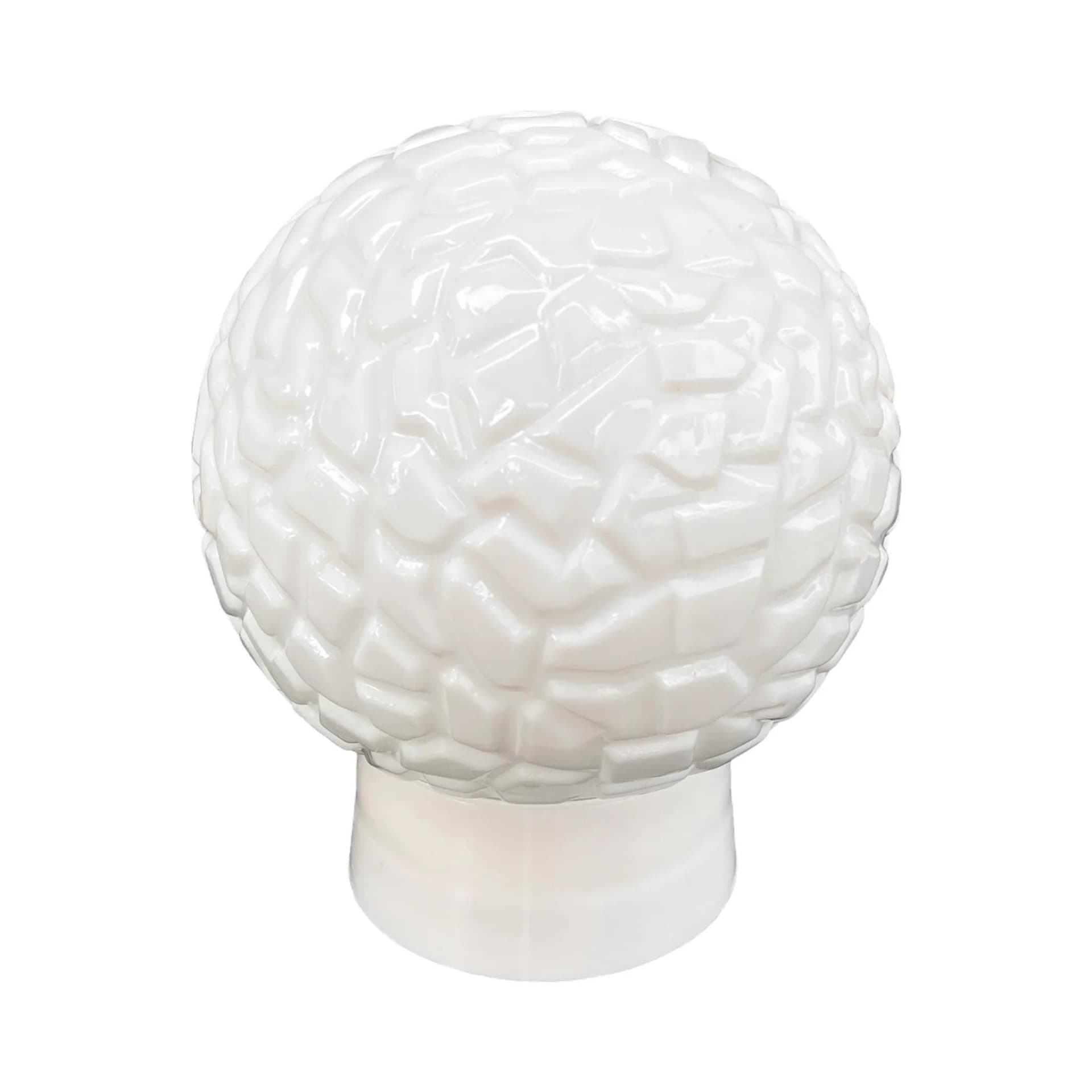 Kinkiet sferyczny globus, biały, szkło bakelit, Elektrosvit Nové Zámky, Czechosłowacja, lata 60. - 129405