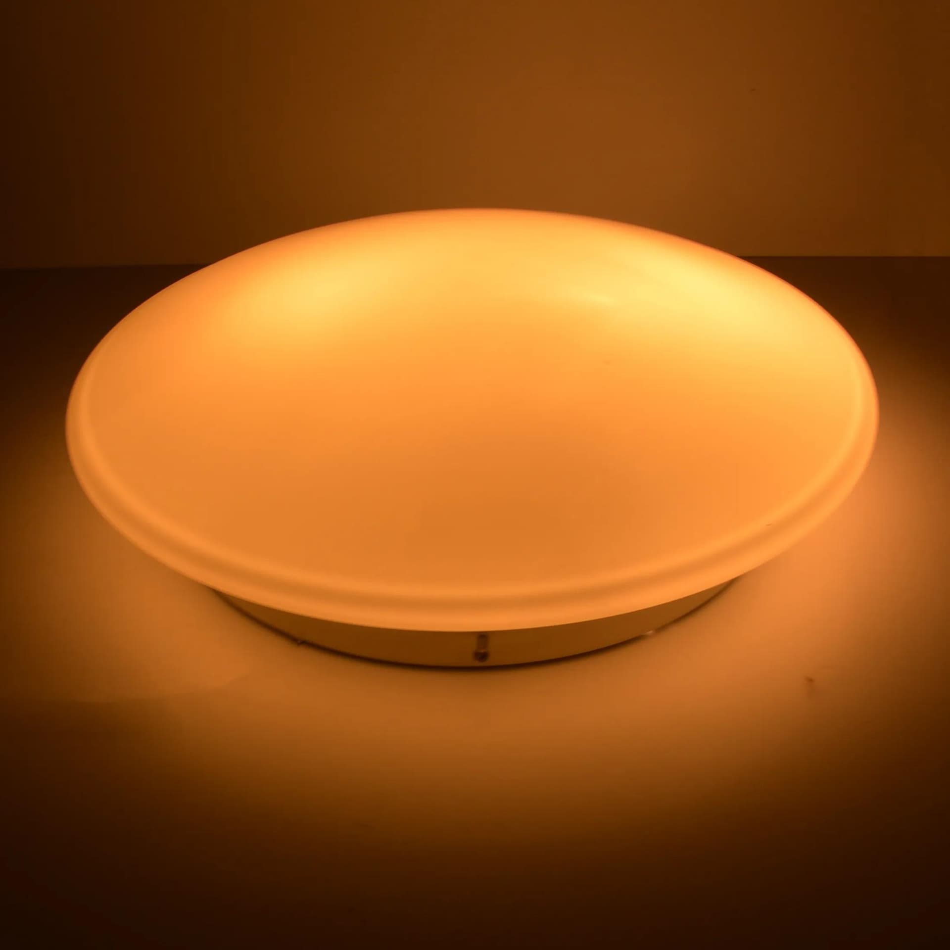 Plafon Wielki Biały, szkło biały, Penko Pieńsk, Polska, lata 70. - 129346