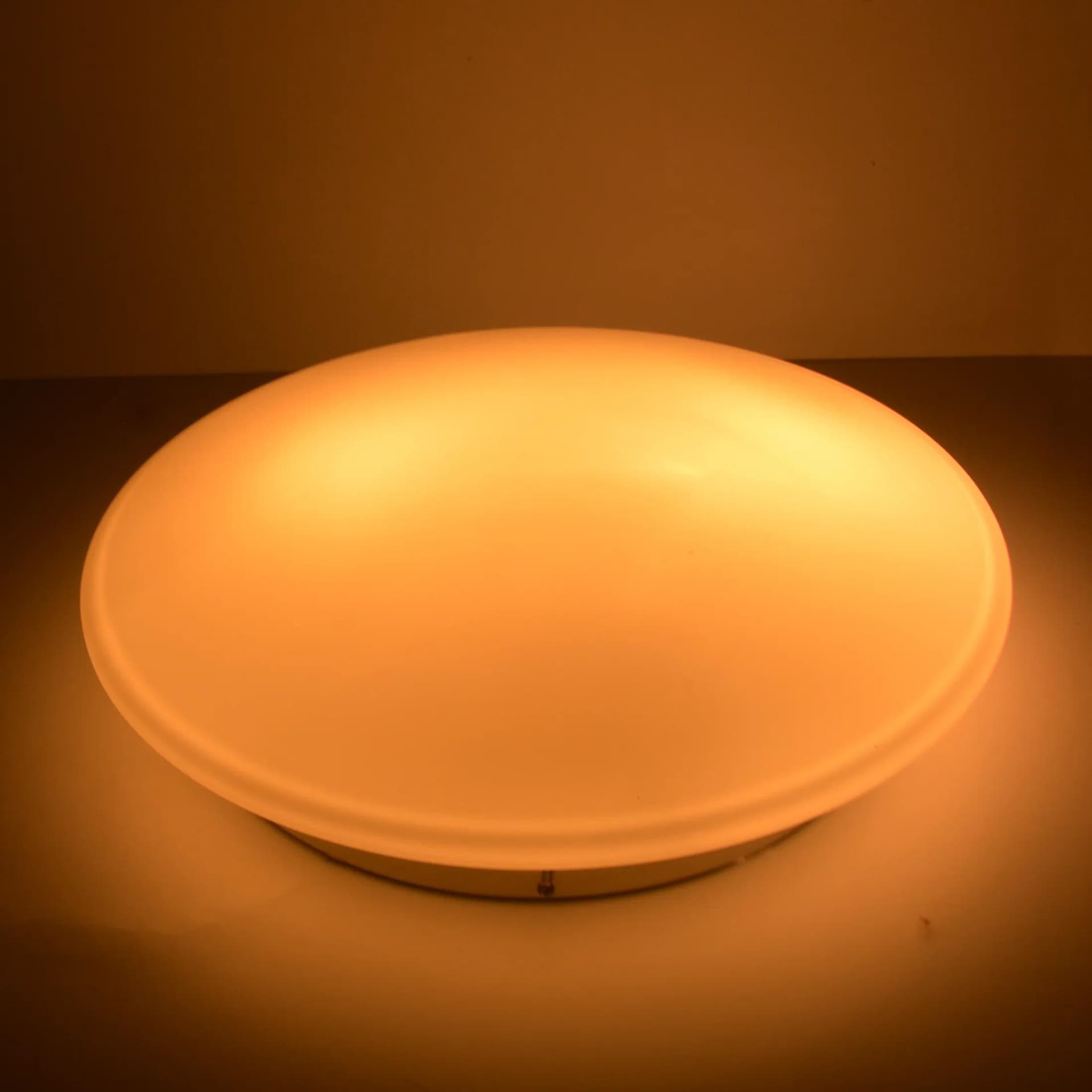 Plafon Wielki Biały, szkło biały, Penko Pieńsk, Polska, lata 70. - 129348