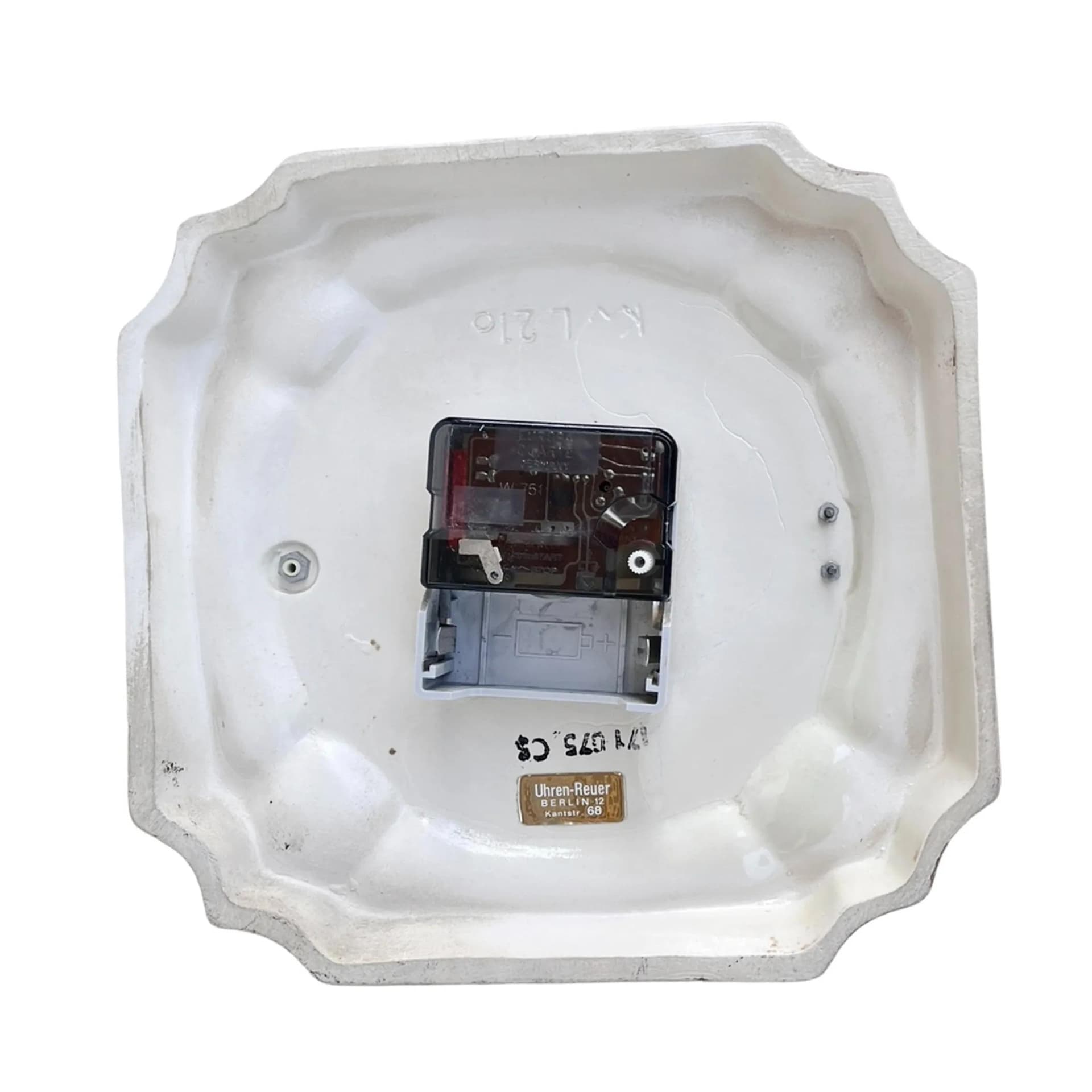 Zegar ścienny Europa, brązowy, ceramika, Niemcy, lata 70. - 129236