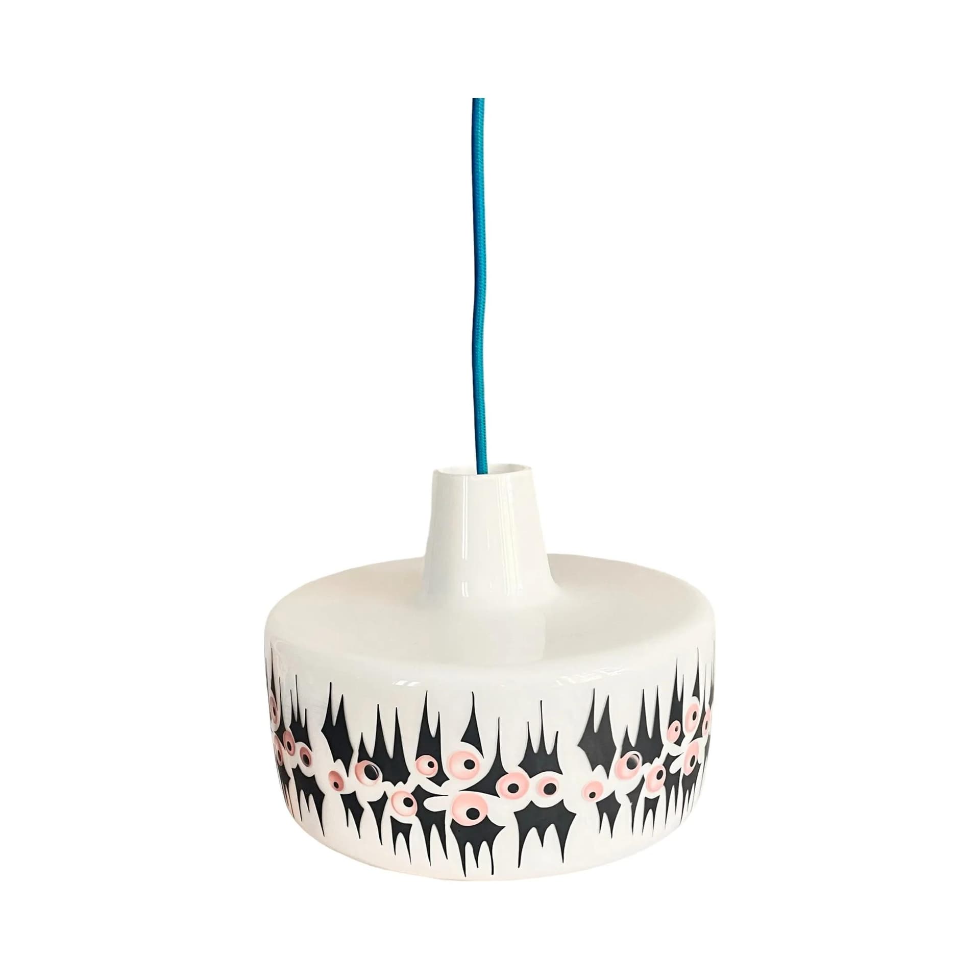 Ceiling lamp New Look, opaline multicolor glass, by J. Hurka, Napako, Czechoslovakia, 1970s. - 129194