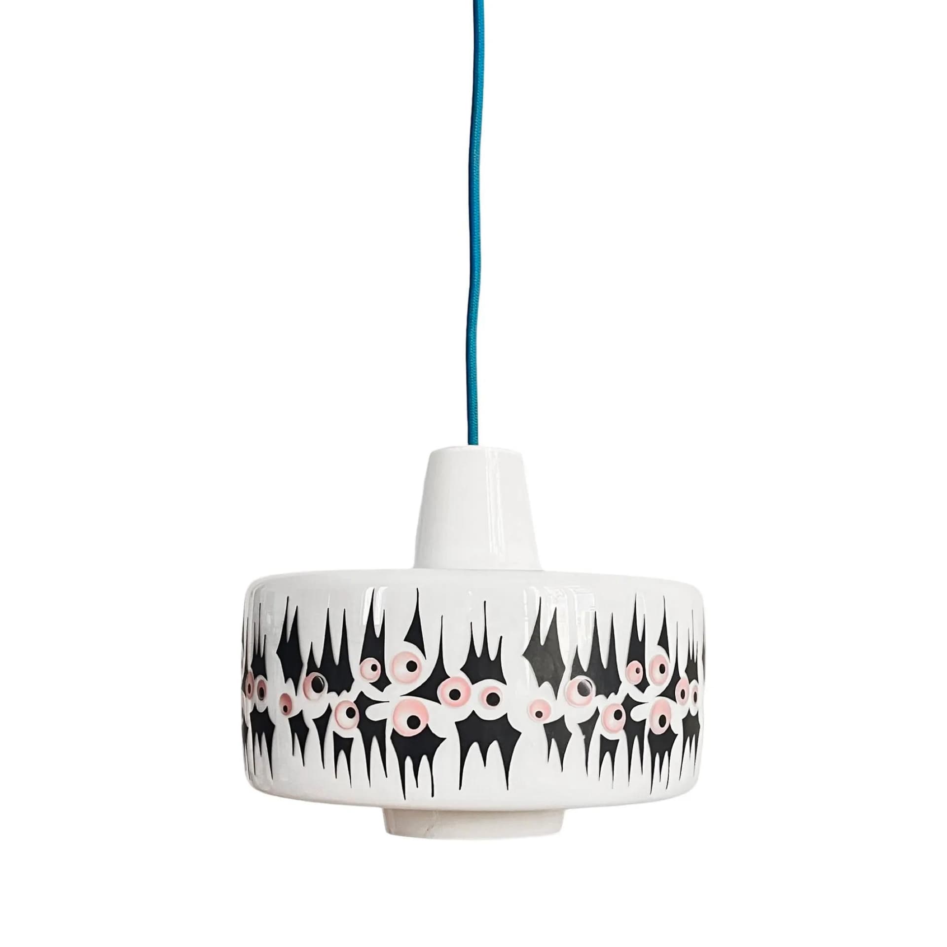 Ceiling lamp New Look, opaline multicolor glass, by J. Hurka, Napako, Czechoslovakia, 1970s. - 129191