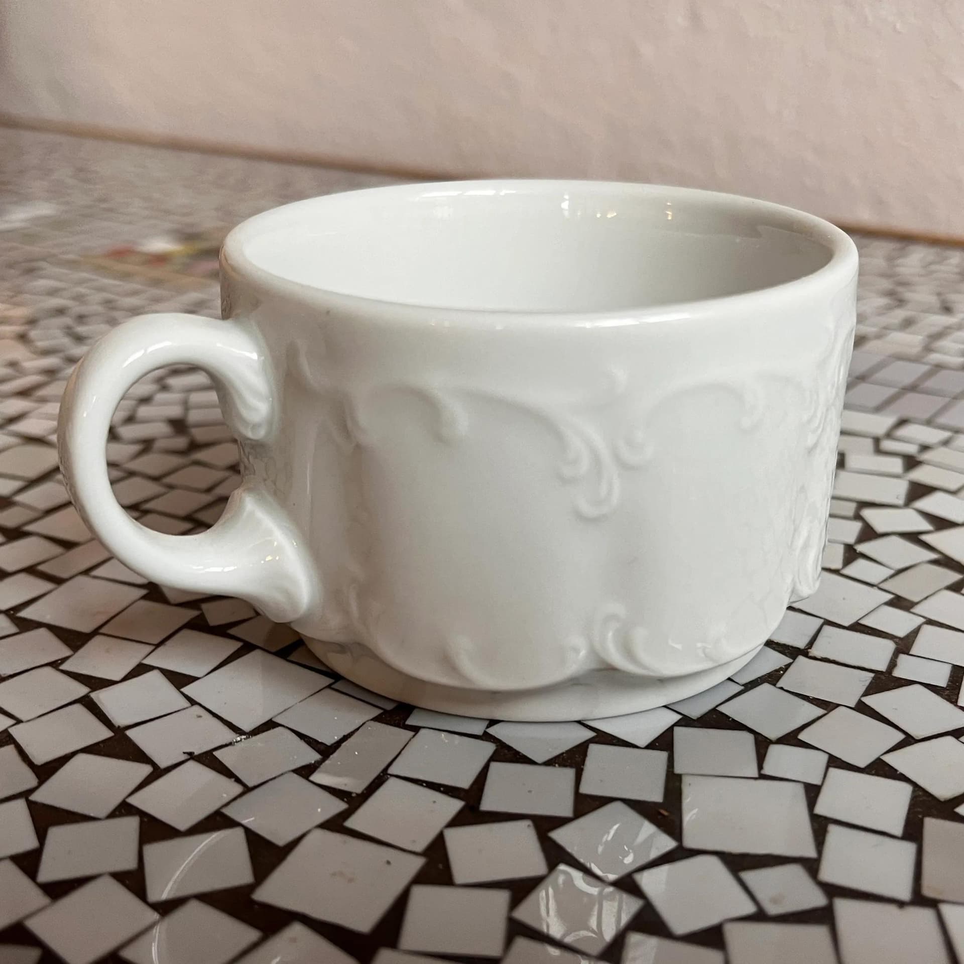 Filiżanka Monbijou, biały, porcelana, Rosenthal, Niemcy, lata 70. - 129167