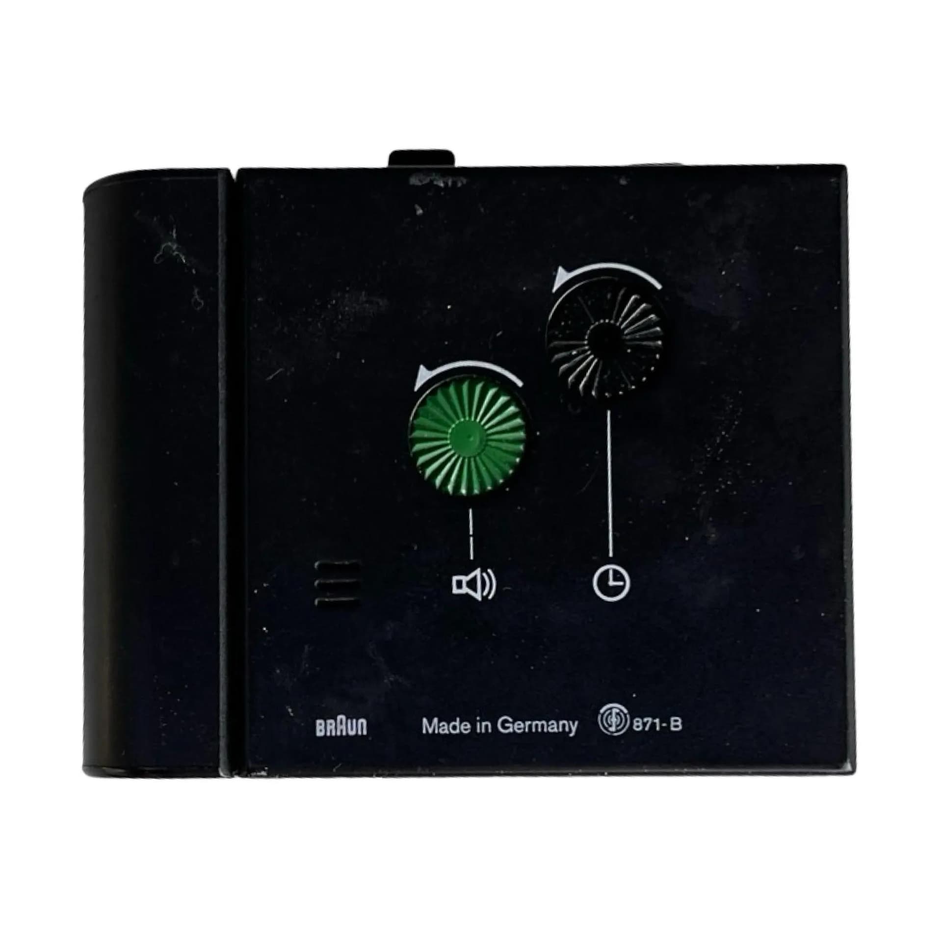 Travel alarm clock, black plastic, by D. Rams, Braun, Germany, 1990s. - 129048