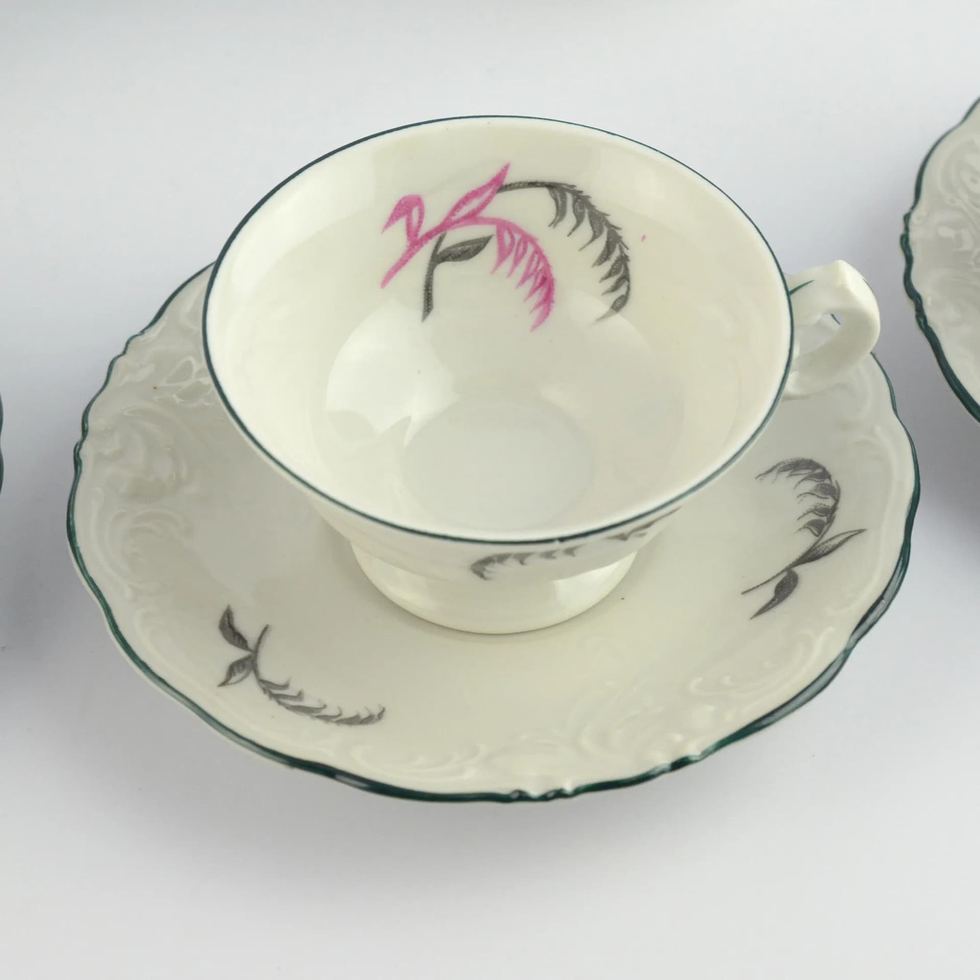 Coffee set Fryderyka, white porcelain, Poland, 1970s. - 128976