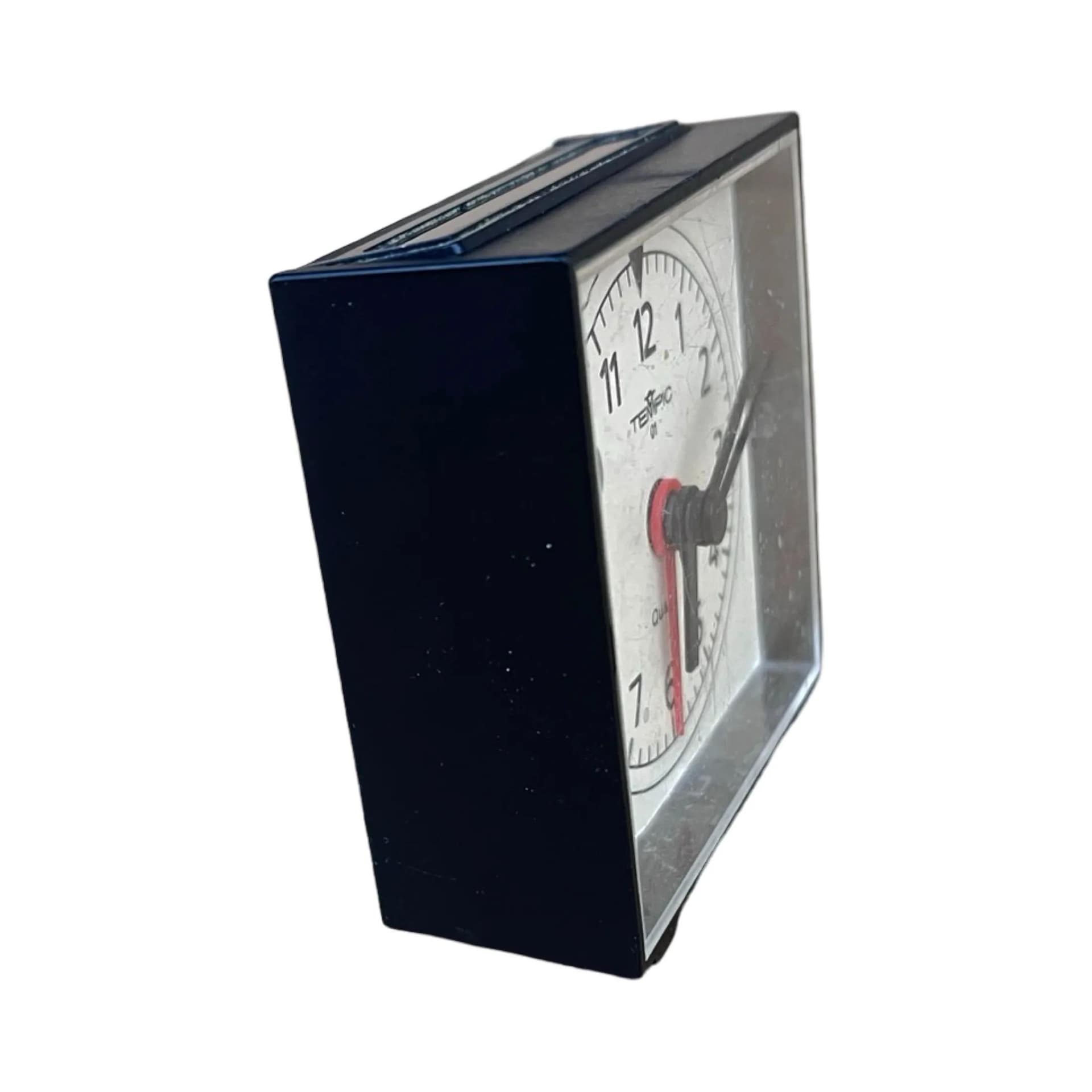 Budzik Tempic, czarny, plastik, Niemcy, lata 70. - 128893