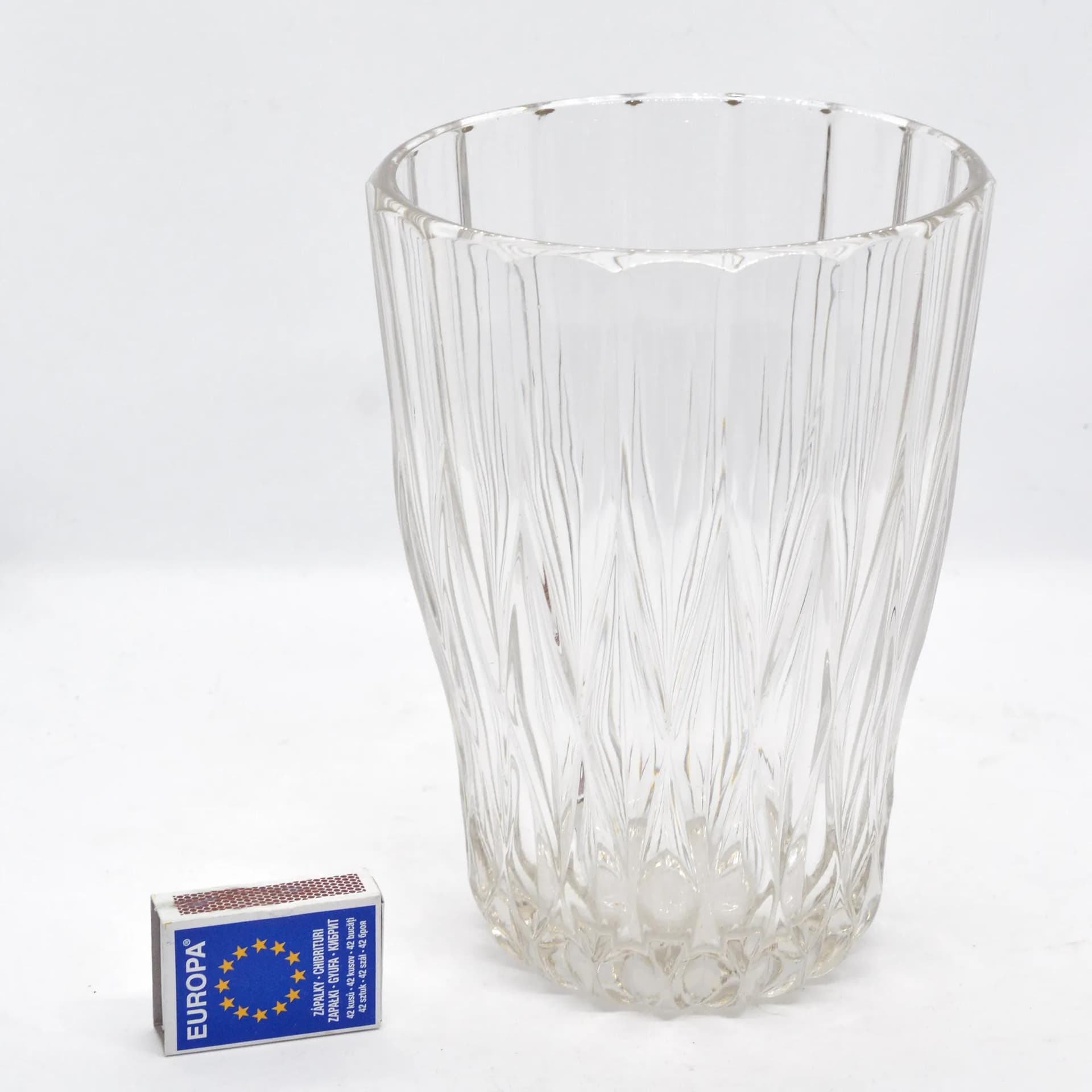 Wazon, szkło transparent, proj. J. Řepásek, Poděbrady, Czechosłowacja, lata 60. - 128870