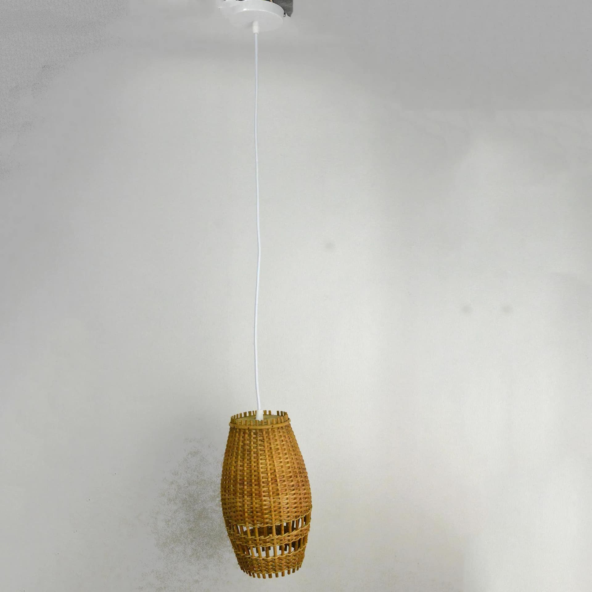 Pendant lamp, brown rattan, Denmark, 1960s - 128848