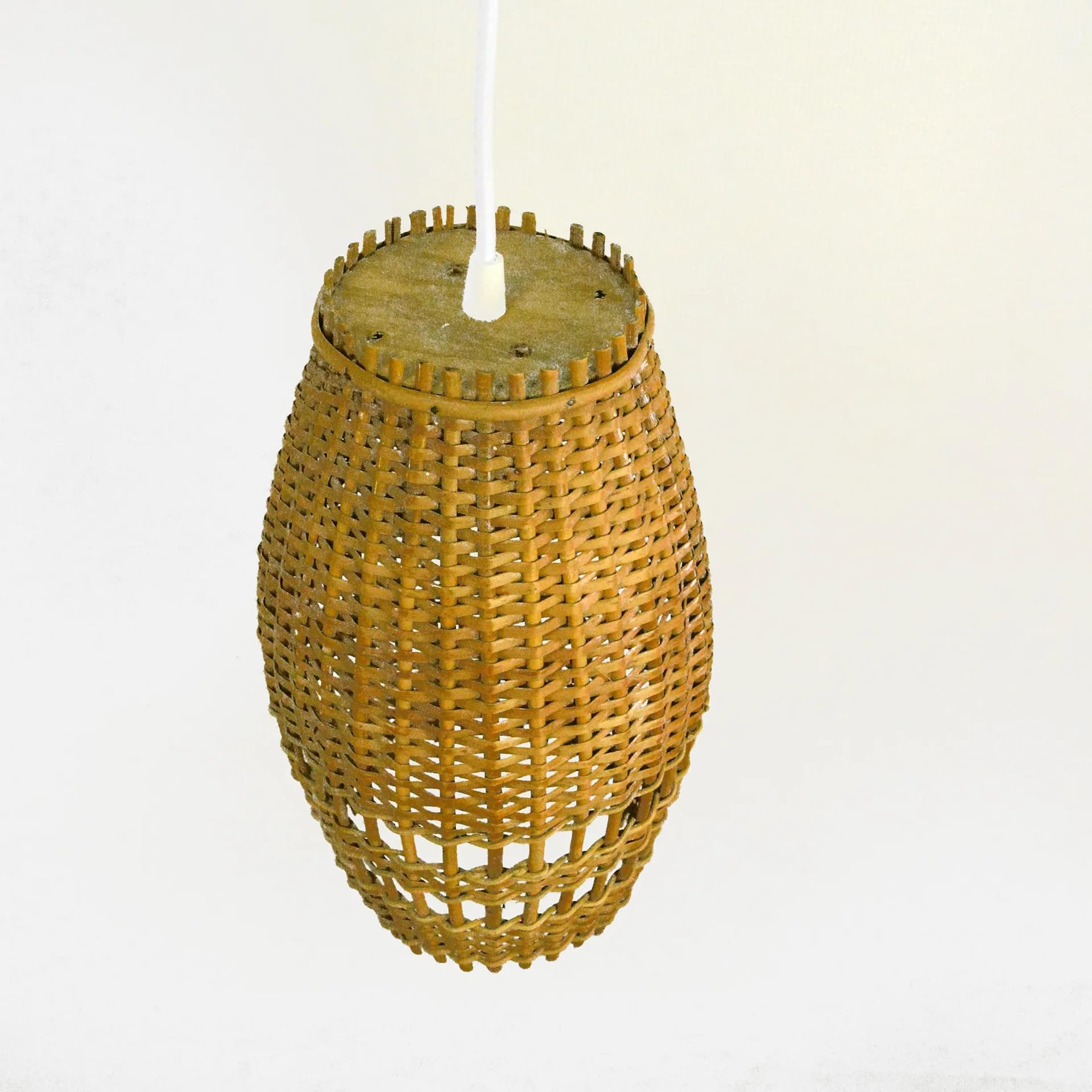 Pendant lamp, brown rattan, Denmark, 1960s - 128850