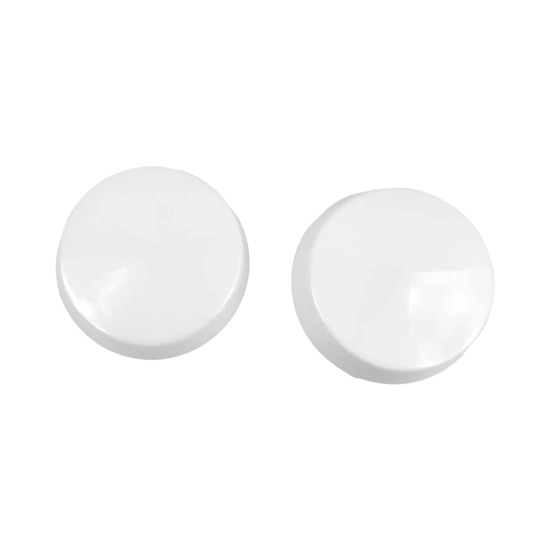 Pair of ceiling lights, white glass, Germany, 1970s.