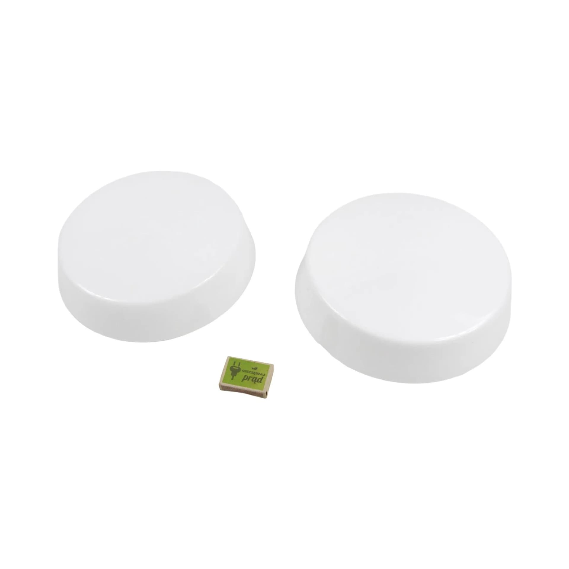 Pair of ceiling lights, white glass, Germany, 1970s. - 128831