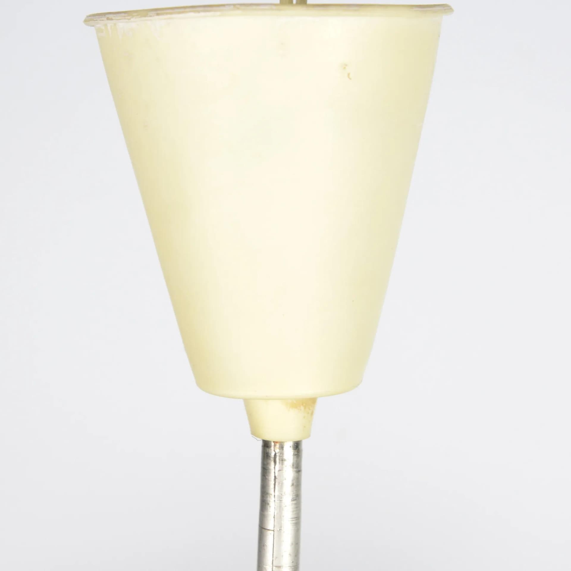 Pendant Lamp, green, pressed glass, chromed steel, Poland, 1970s - 128820