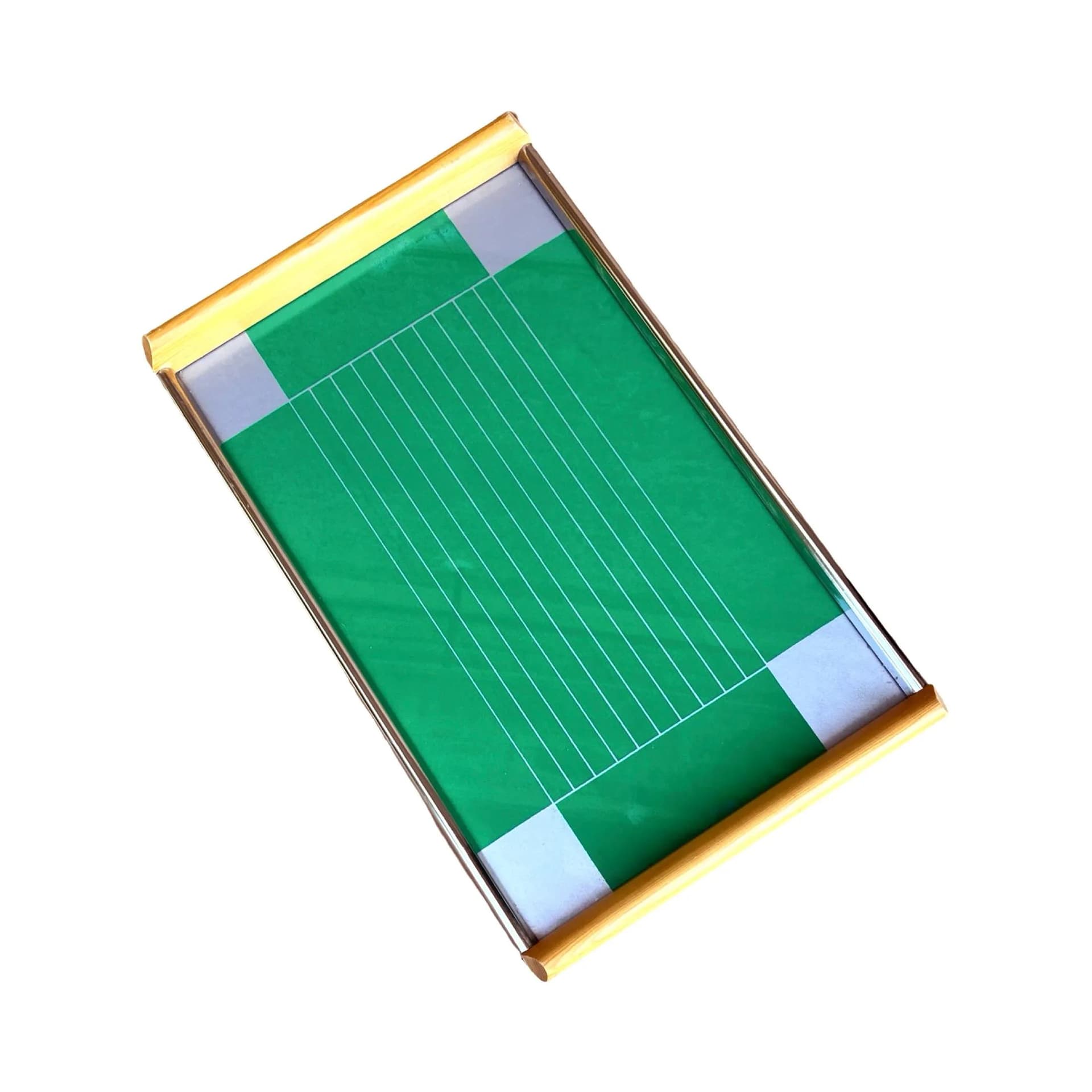 Breakfast tray, turquoise, wood, glass, metal, Germany, 1960s. - 128799