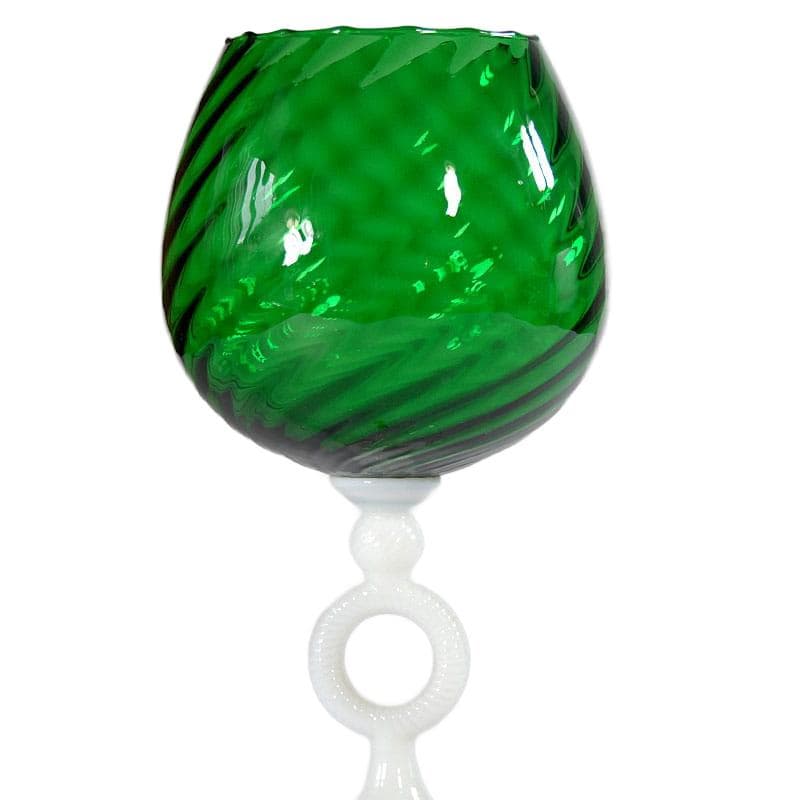 Green Hand-Blown Glass Vase, Italy, 1970s - 8581