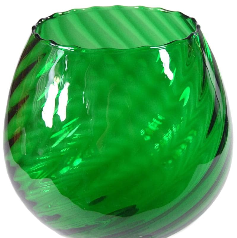 Green Hand-Blown Glass Vase, Italy, 1970s - 8583