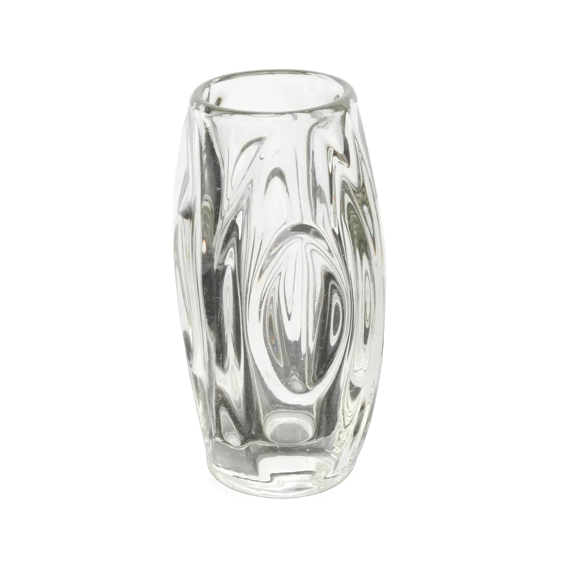 Wazon 914, szkło transparentne, proj. R. Schrötter, Sklo Union Rosice, Czechosłowacja, lata 50.