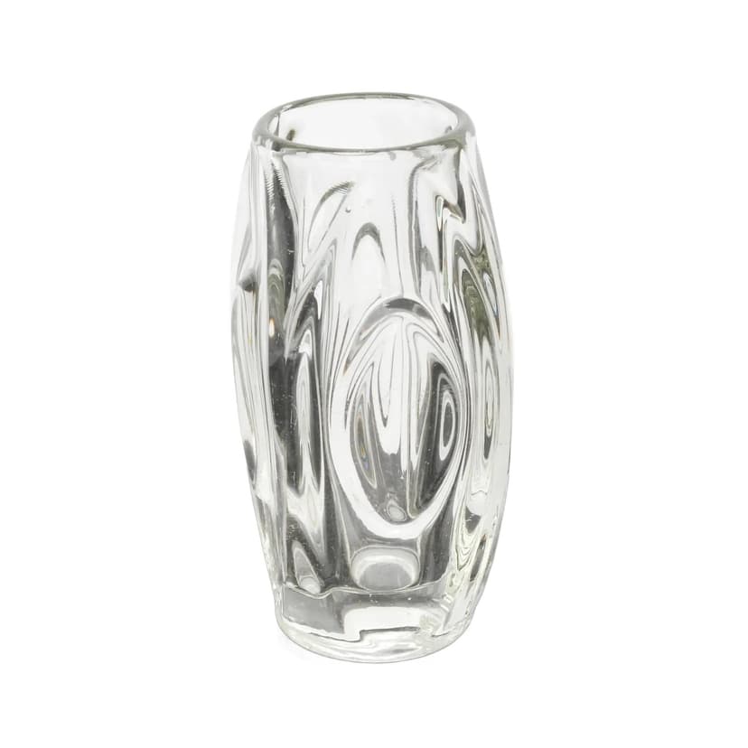 Wazon 914, szkło transparentne, proj. R. Schrötter, Sklo Union Rosice, Czechosłowacja, lata 50.