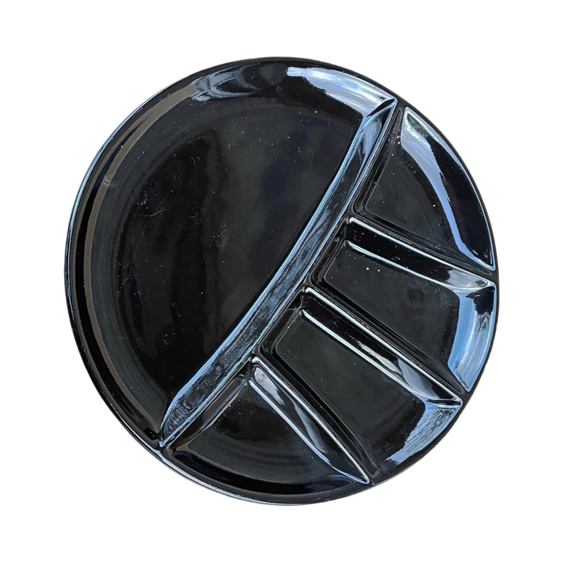 Sectional Plate, Black Stoneware, Germany, 1990s - 128672