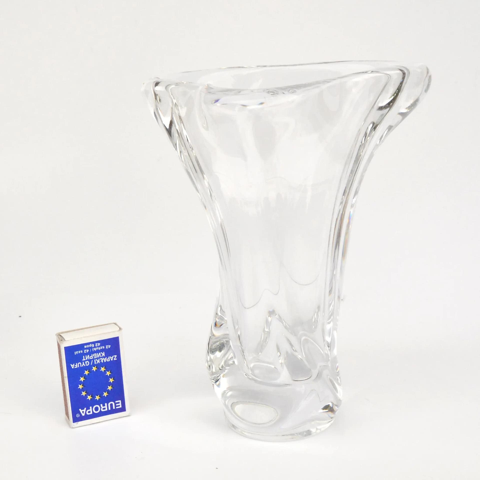 Wazon, Art Vannes, transparentny, szkło kryształowe, Francja, lata 70. - 128654