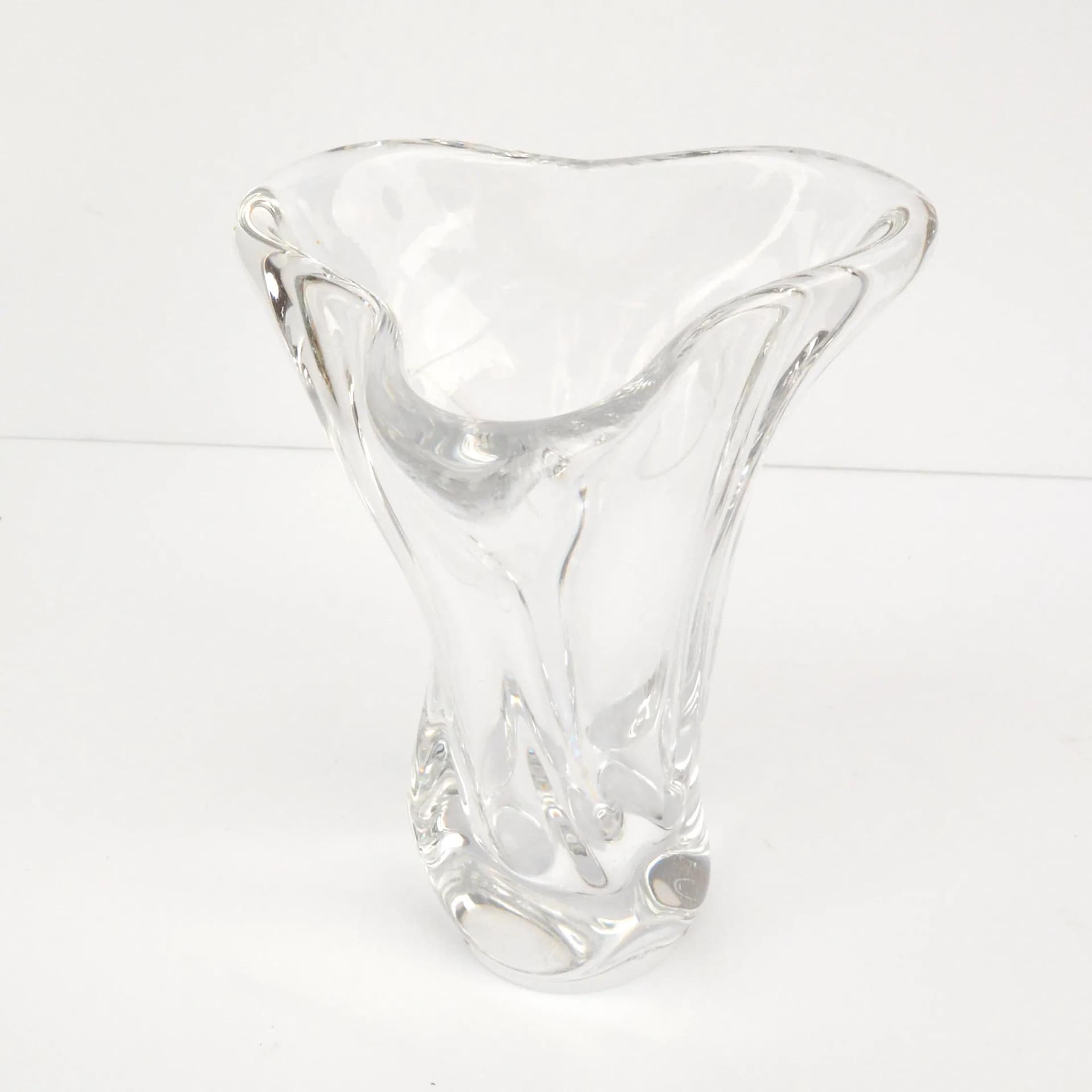 Wazon, Art Vannes, transparentny, szkło kryształowe, Francja, lata 70. - 128651