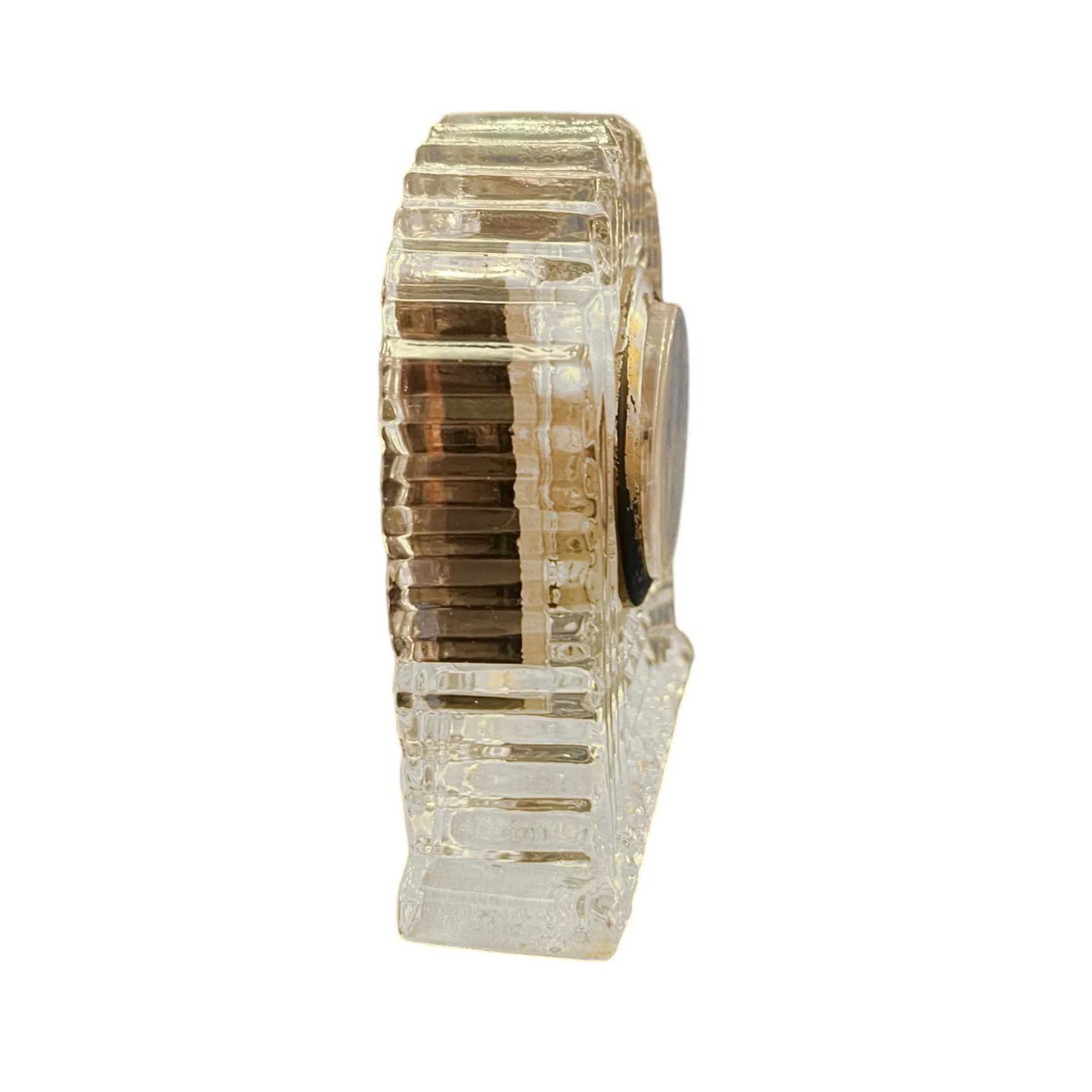 Zegar kominkowy, transparentny, szkło, Mikasa, Niemcy, lata 70. - 128632