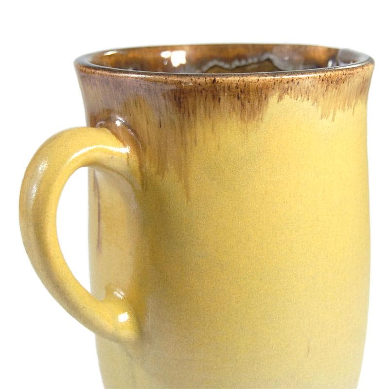 Mustard Yellow Ceramic Vase, by R. Guerin, Belgium, 1930s - 8565