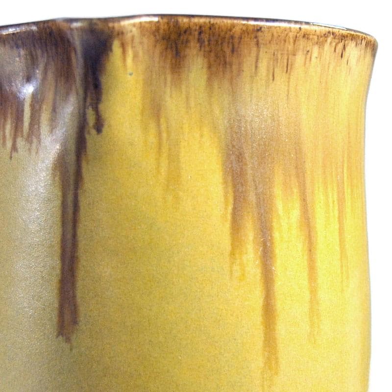 Mustard Yellow Ceramic Vase, by R. Guerin, Belgium, 1930s - 8568