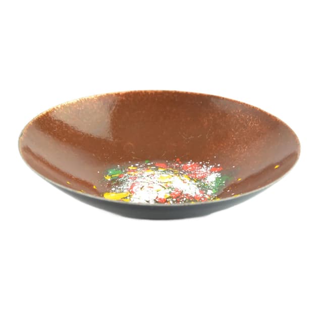 Bowl, enameled, multicolor copper, Germany, 1960s - DIMENSION