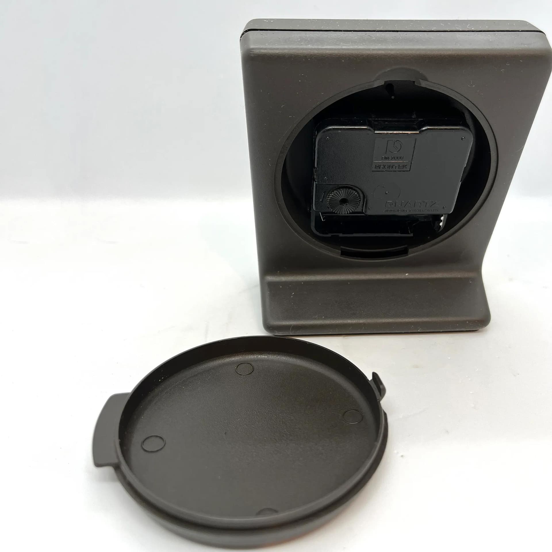 Zegar biurkowy Aachen, czarny, metal, Niemcy, lata 80. - 128523