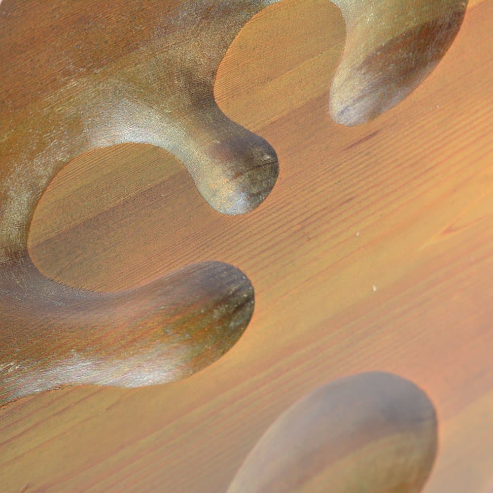 Wall sculpture Nest, golden oak, by A. Petráš, Slovakia, 1970s. - 126410