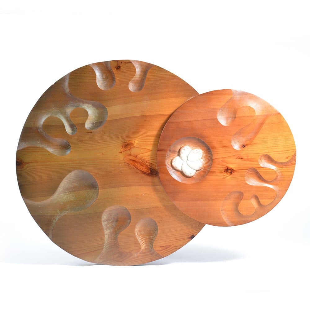 Wall sculpture Nest, golden oak, by A. Petráš, Slovakia, 1970s. - 126407