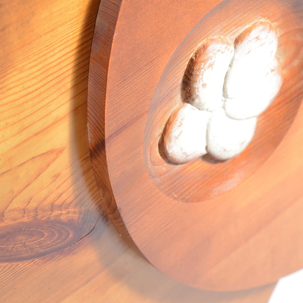 Wall sculpture Nest, golden oak, by A. Petráš, Slovakia, 1970s. - 126411