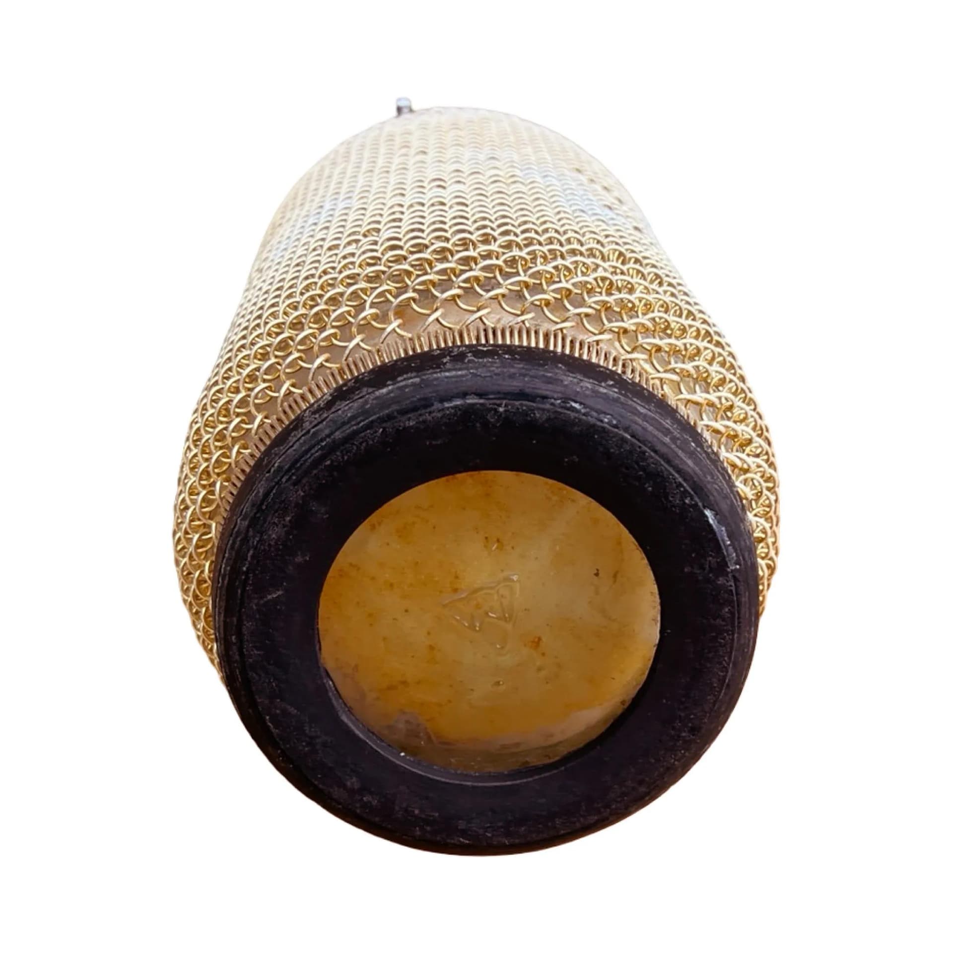 Syfon barmański Merkuria Kovocas, szkło złoty oplot, Czechosłowacja, lata 70. - 128390