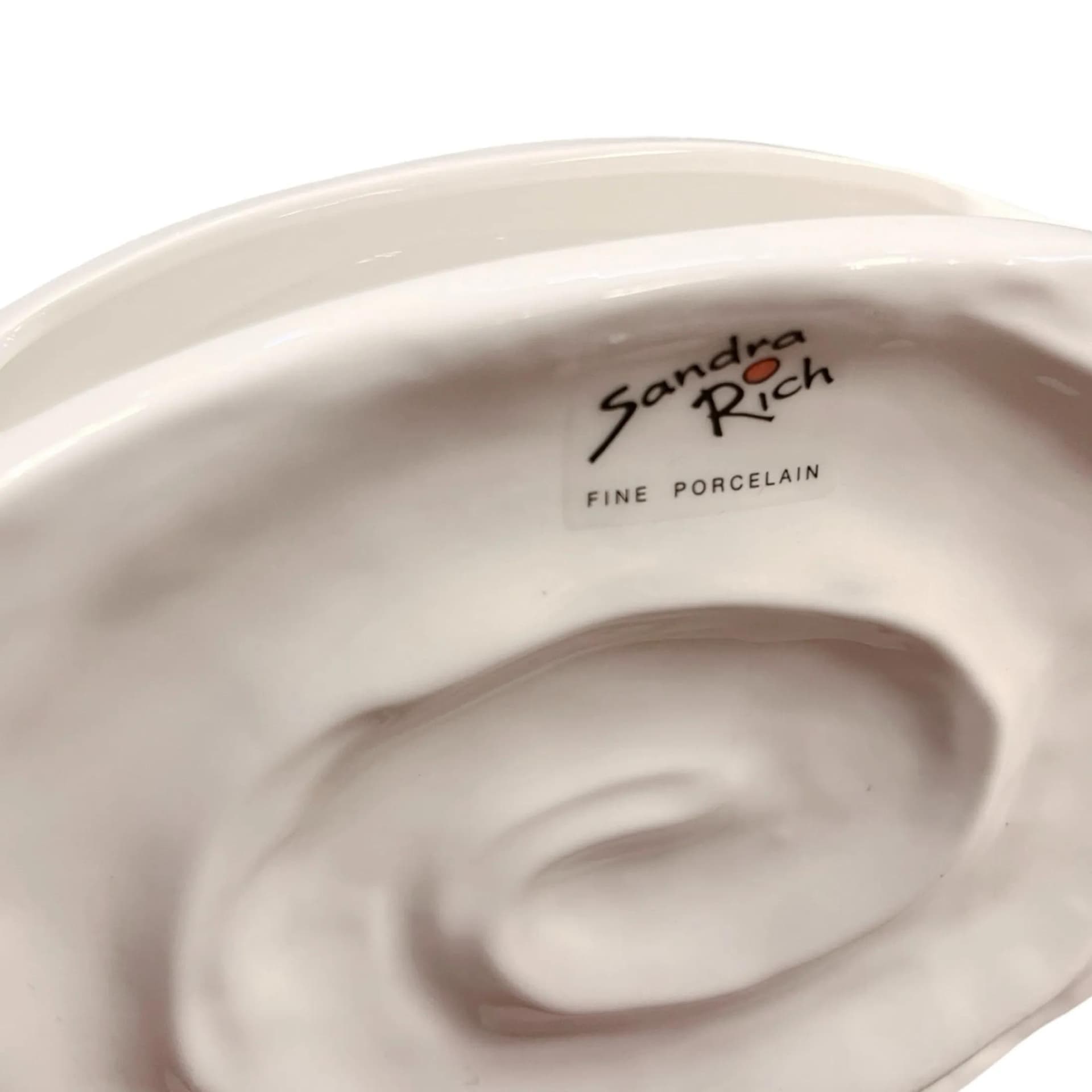 Wazon Muszla, biały, porcelana, Sandra Rich, Niemcy, lata 90. - 128381