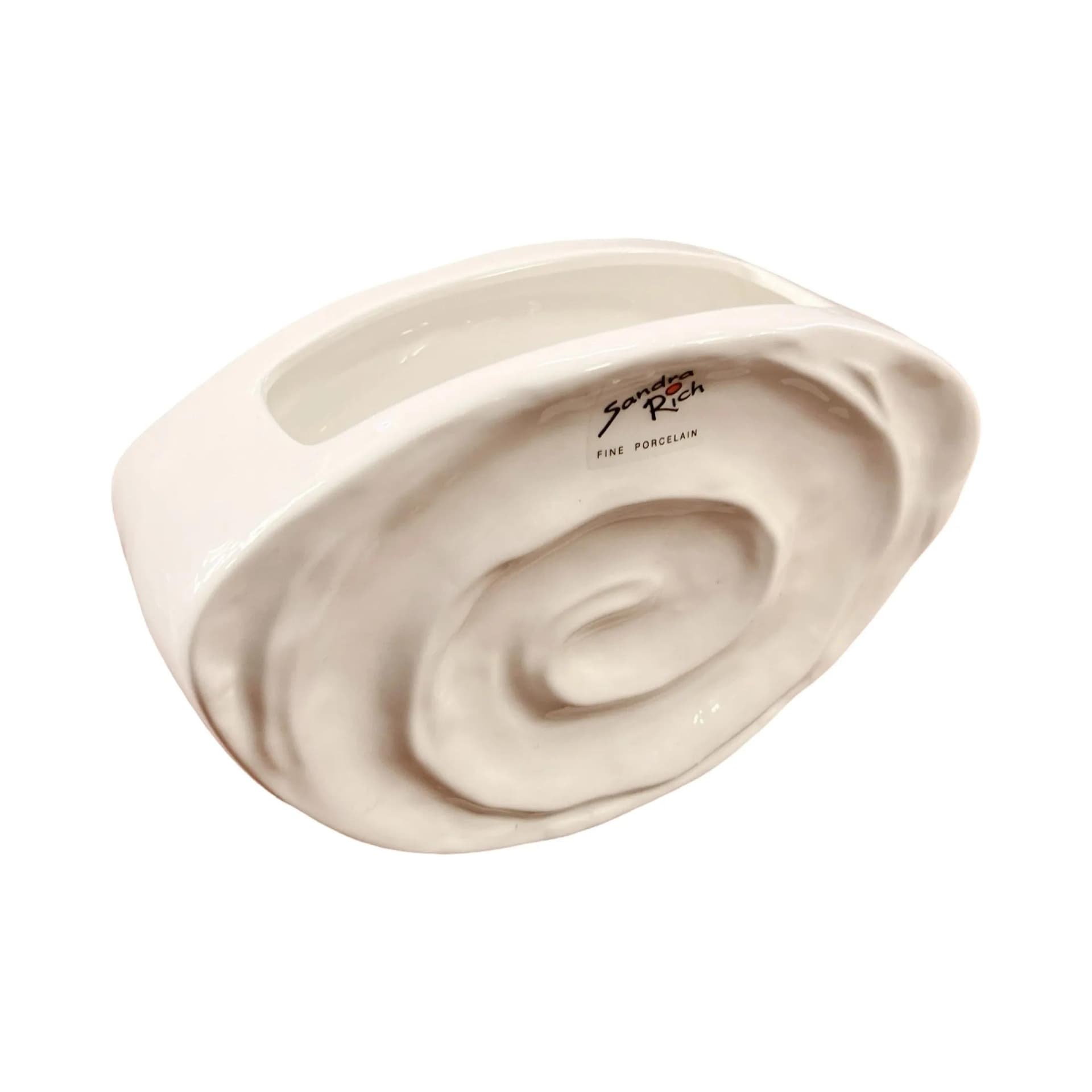 Wazon Muszla, biały, porcelana, Sandra Rich, Niemcy, lata 90. - 128383