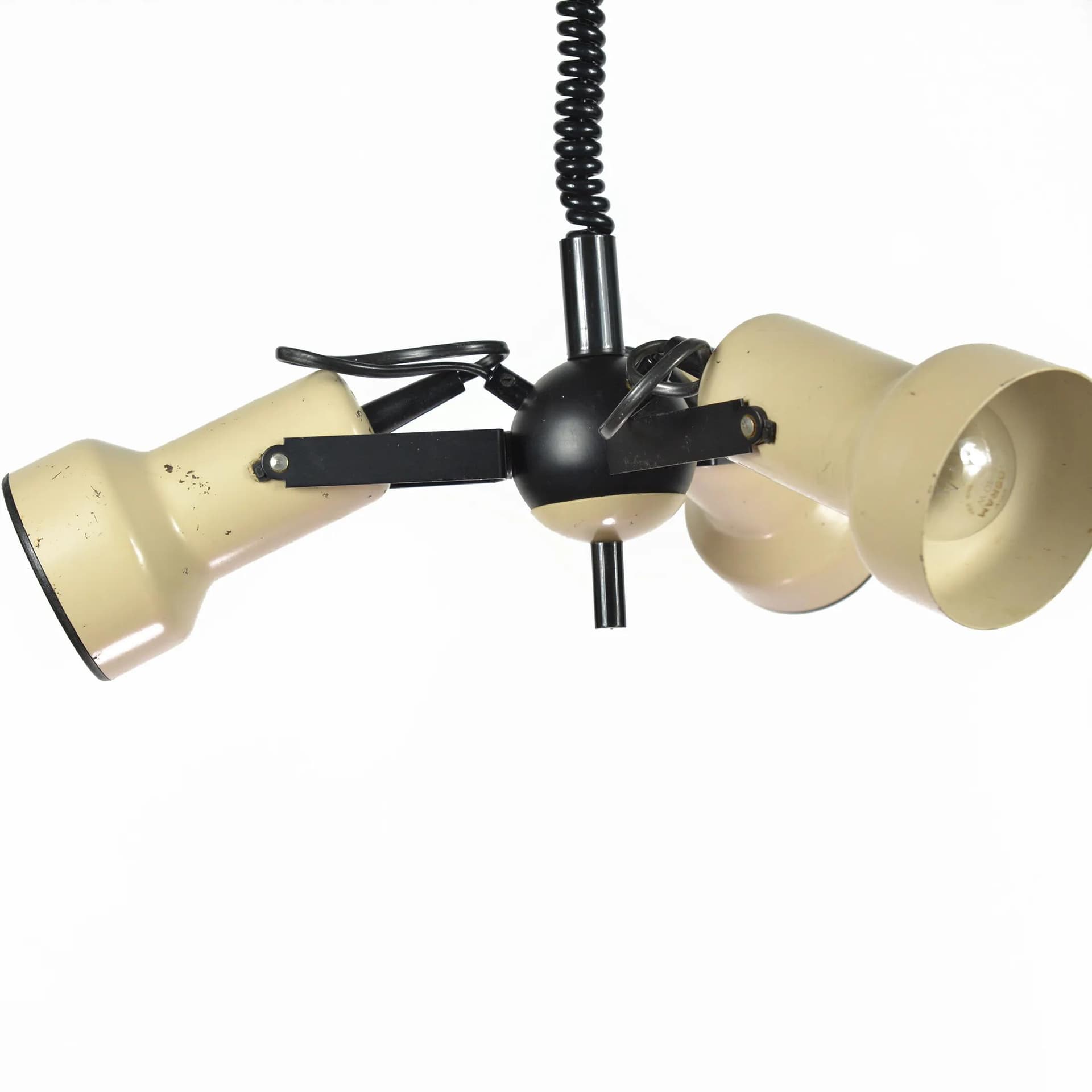 Pendant Lamp Space Age, beige metal, Richard Essig Besigheim, Germany, 1970s. - 128354